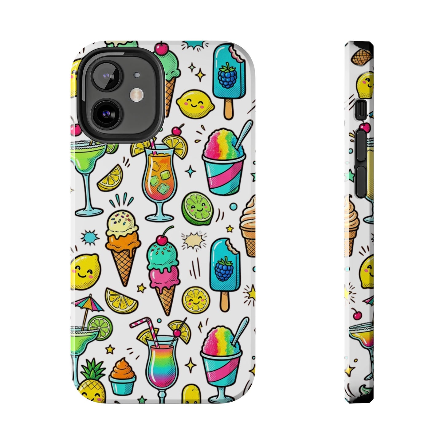 Tough Phone Case — Summer Ice Cream & Cocktails Pattern