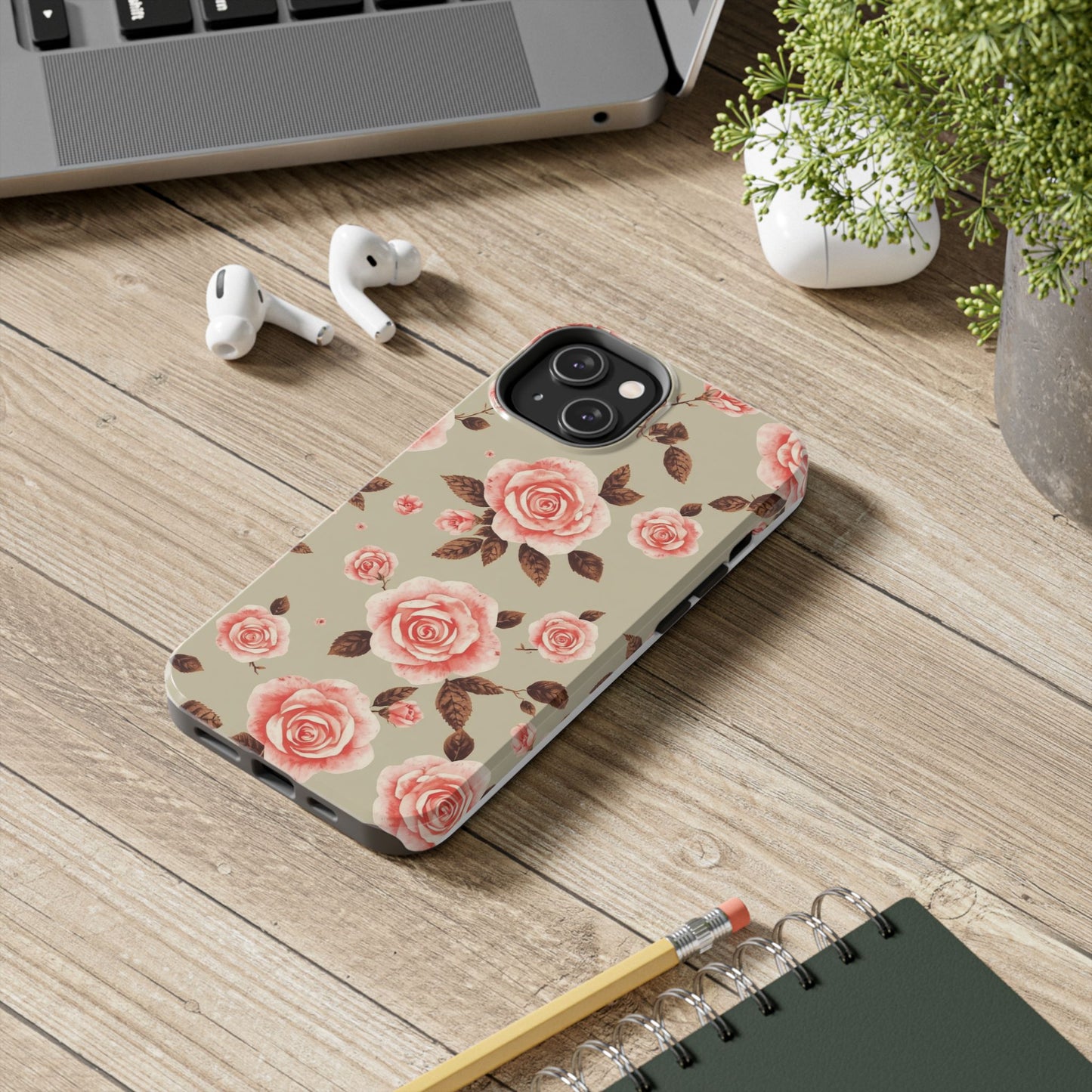 Elegant Floral Tough Phone Case for Stylish Protection - for iPhone