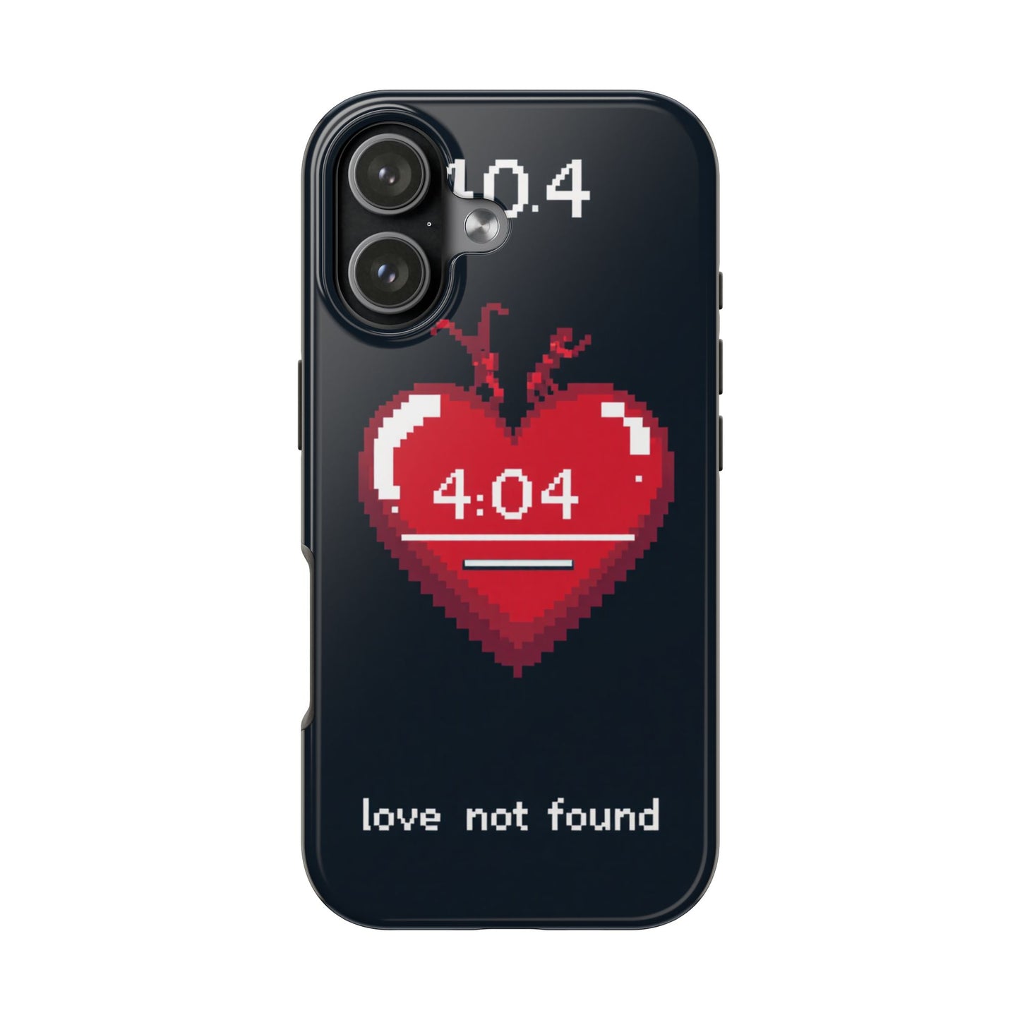 Vintage Pixel Heart Tough Phone Case - "404 Love Not Found" Design