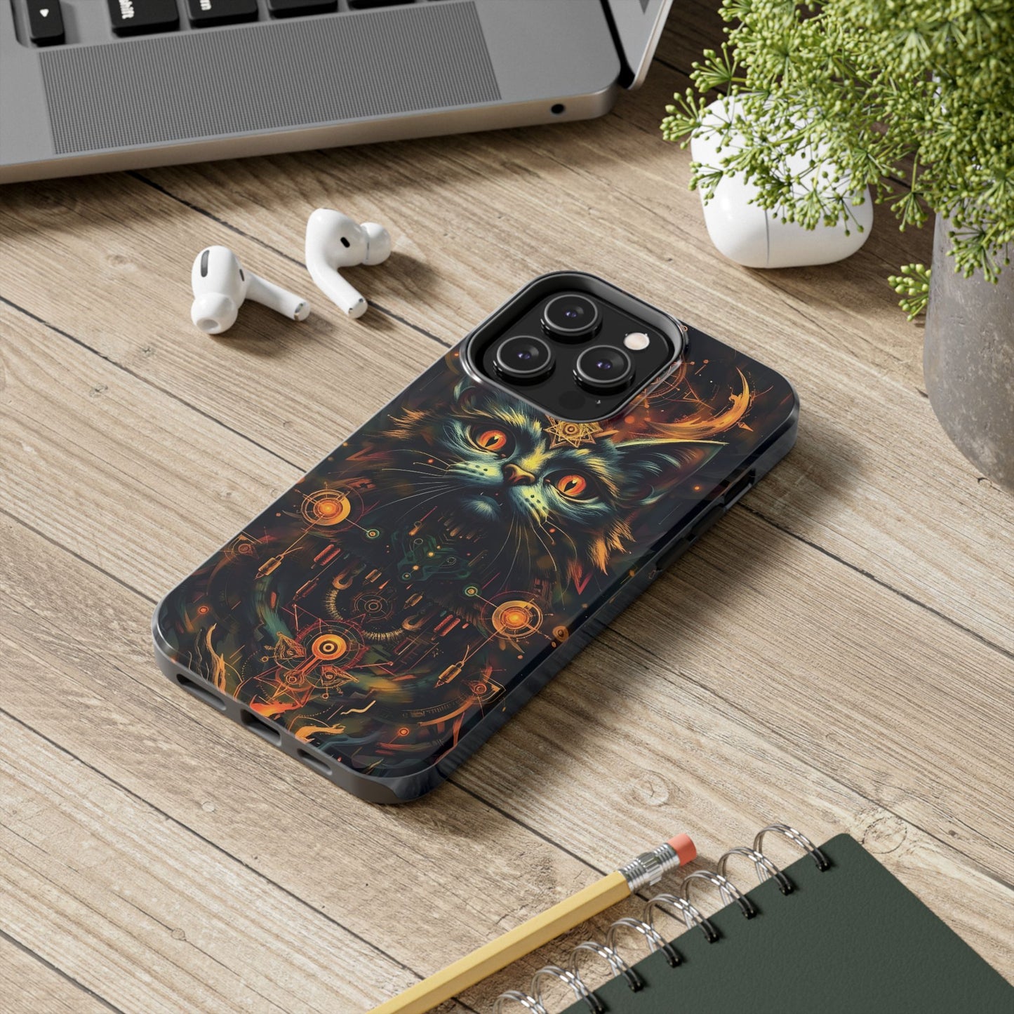 Mystical Cat Queen Tough Phone Case – Unique Protection for Cat Lovers - for iPhone
