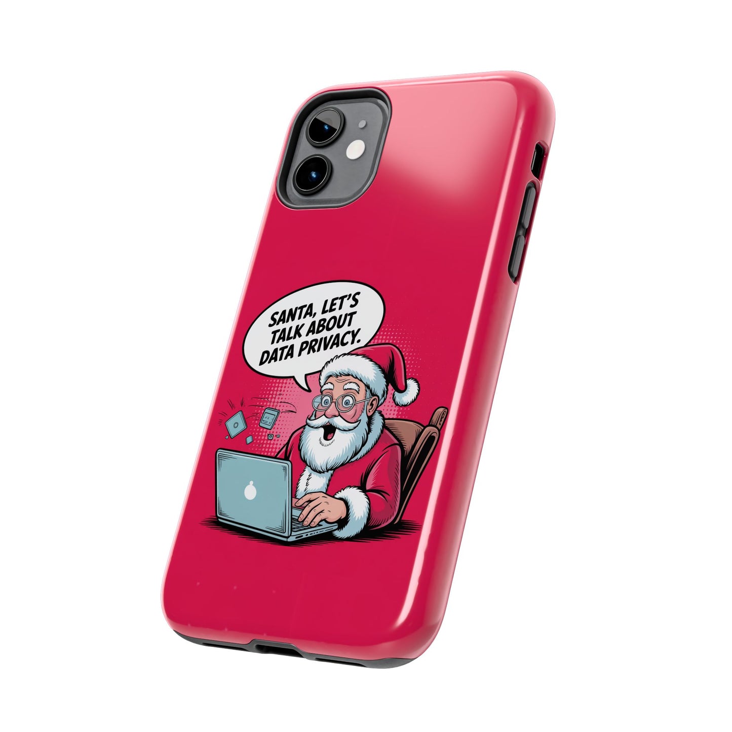 Santa Data Privacy Design Tough iPhone Case for Christmas