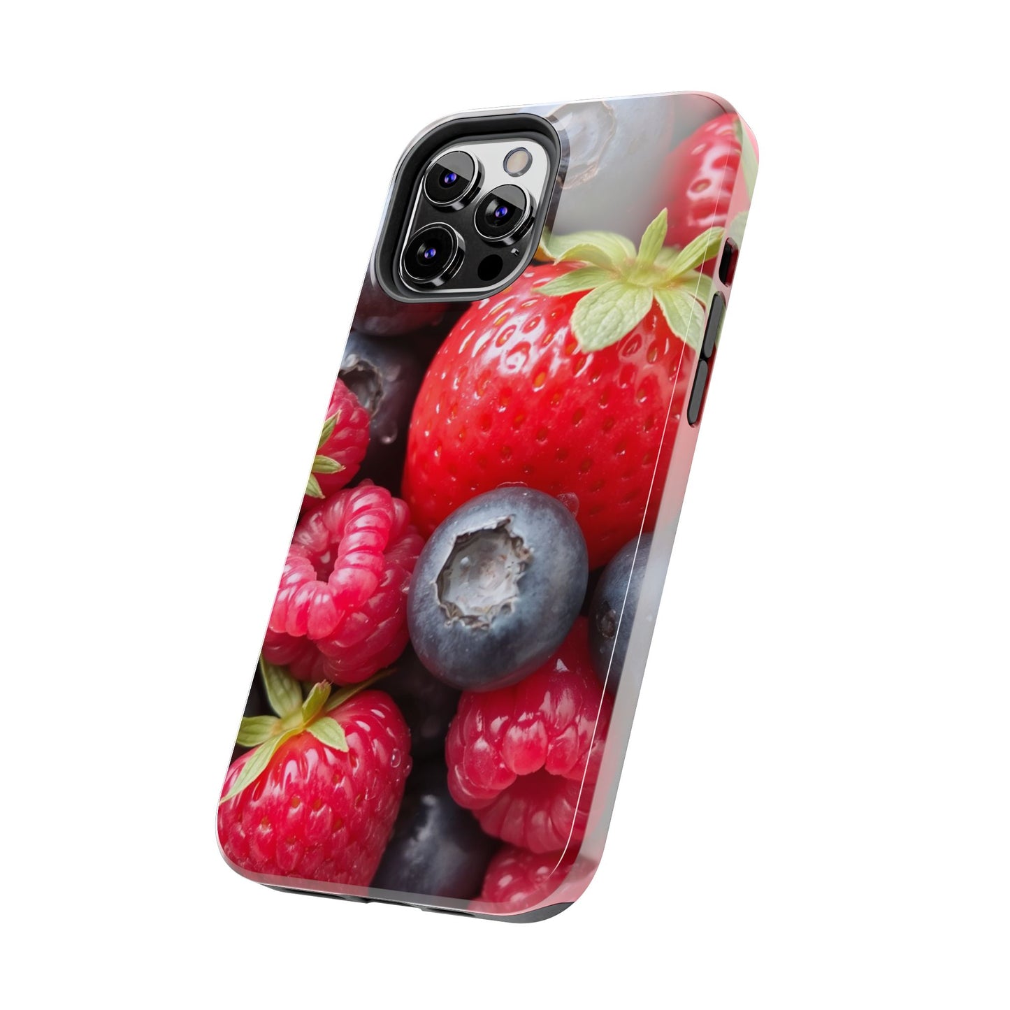 Fruit-Themed Tough Phone Case - Berry Burst Design