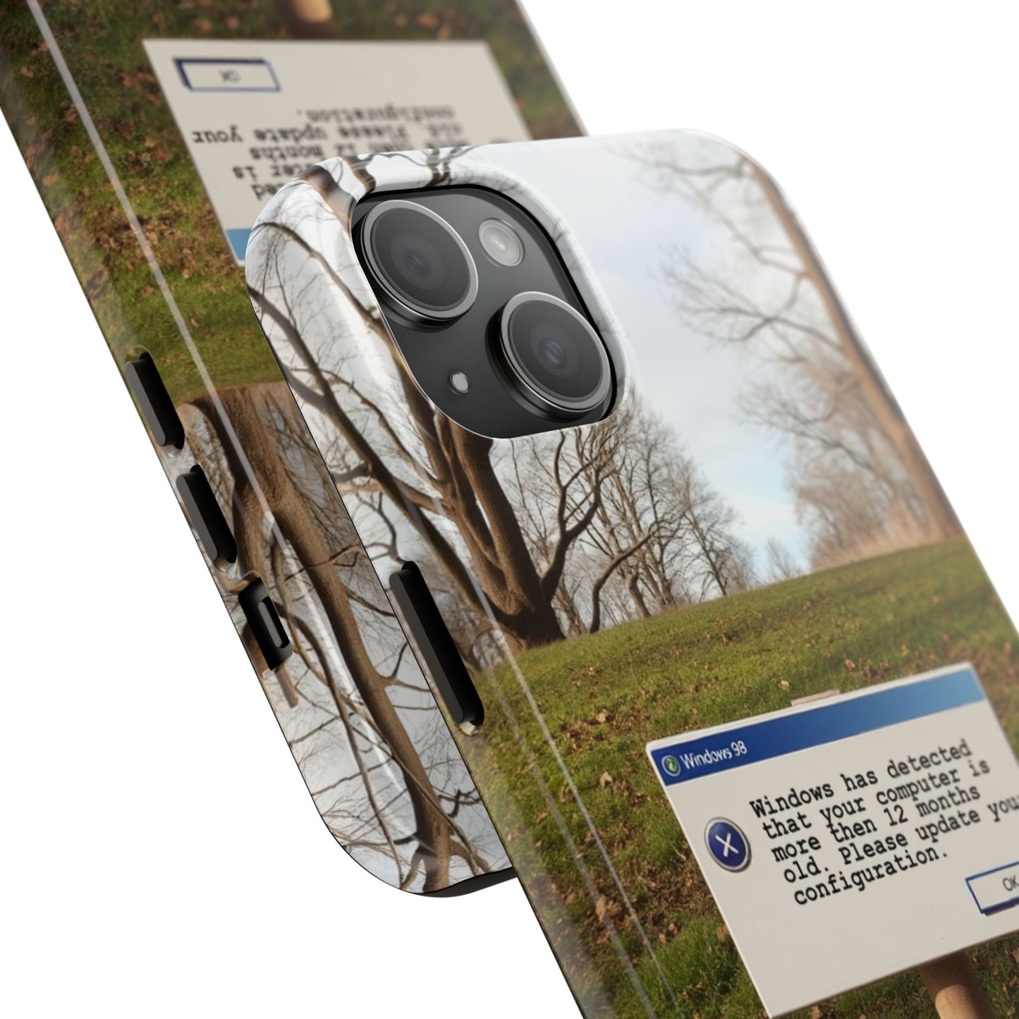 Durable Phone Case with Windows 98 Error Message Design - Perfect Gift for Tech Lovers