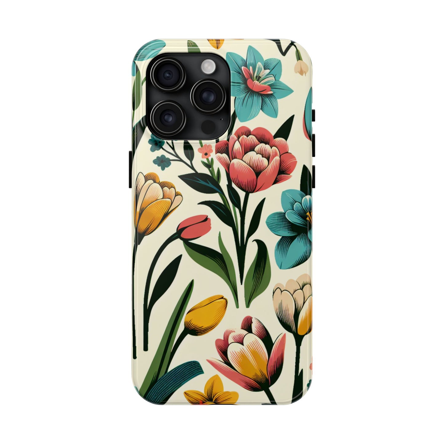 Floral Tough Phone Case - Vibrant Flower Design for Stylish Protection - for iPhone
