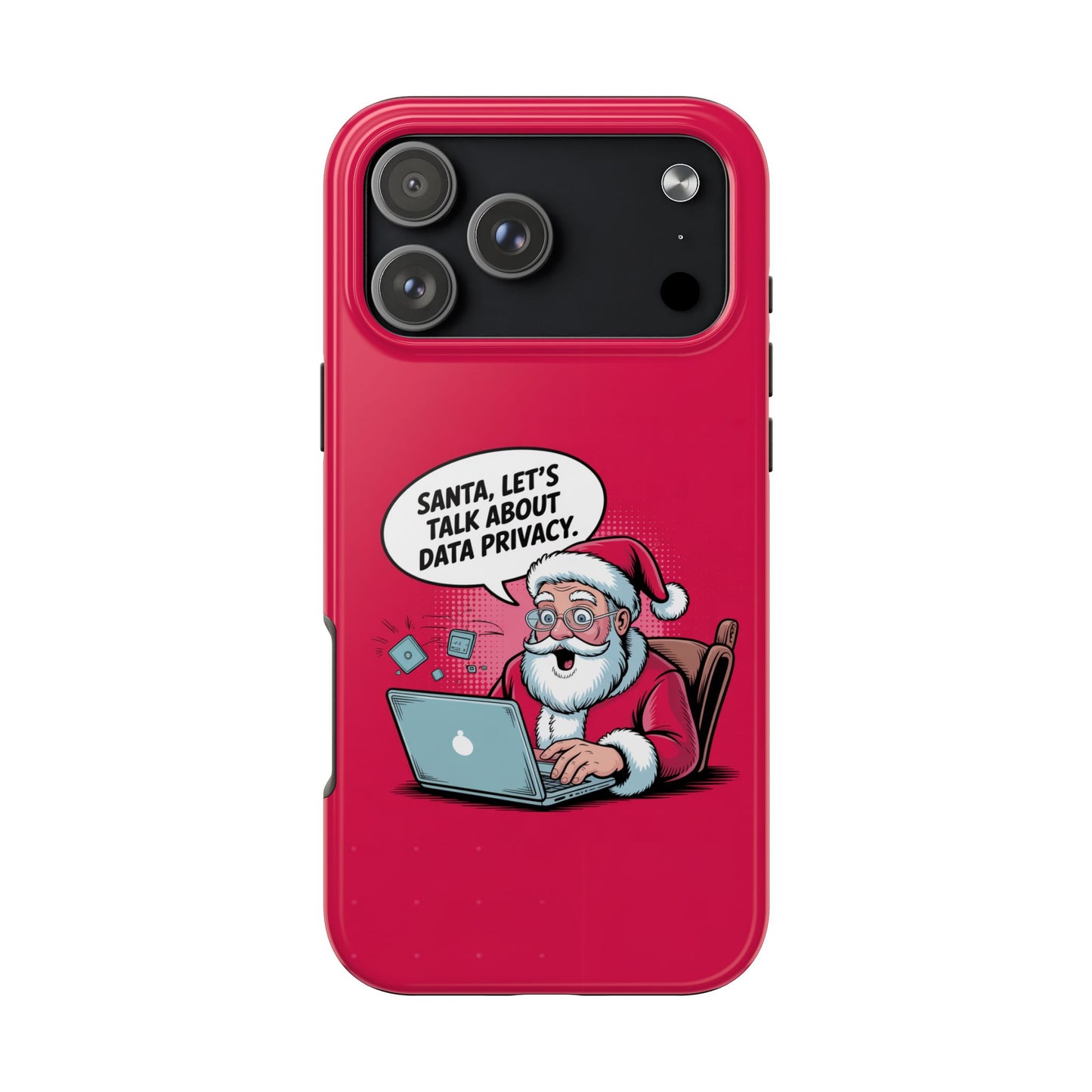 Santa Data Privacy Design Tough iPhone Case for Christmas