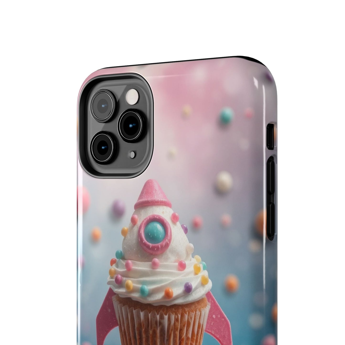 Whimsical Rocket Cupcake Phone Case - Fun Protective Case for Kids and Teens