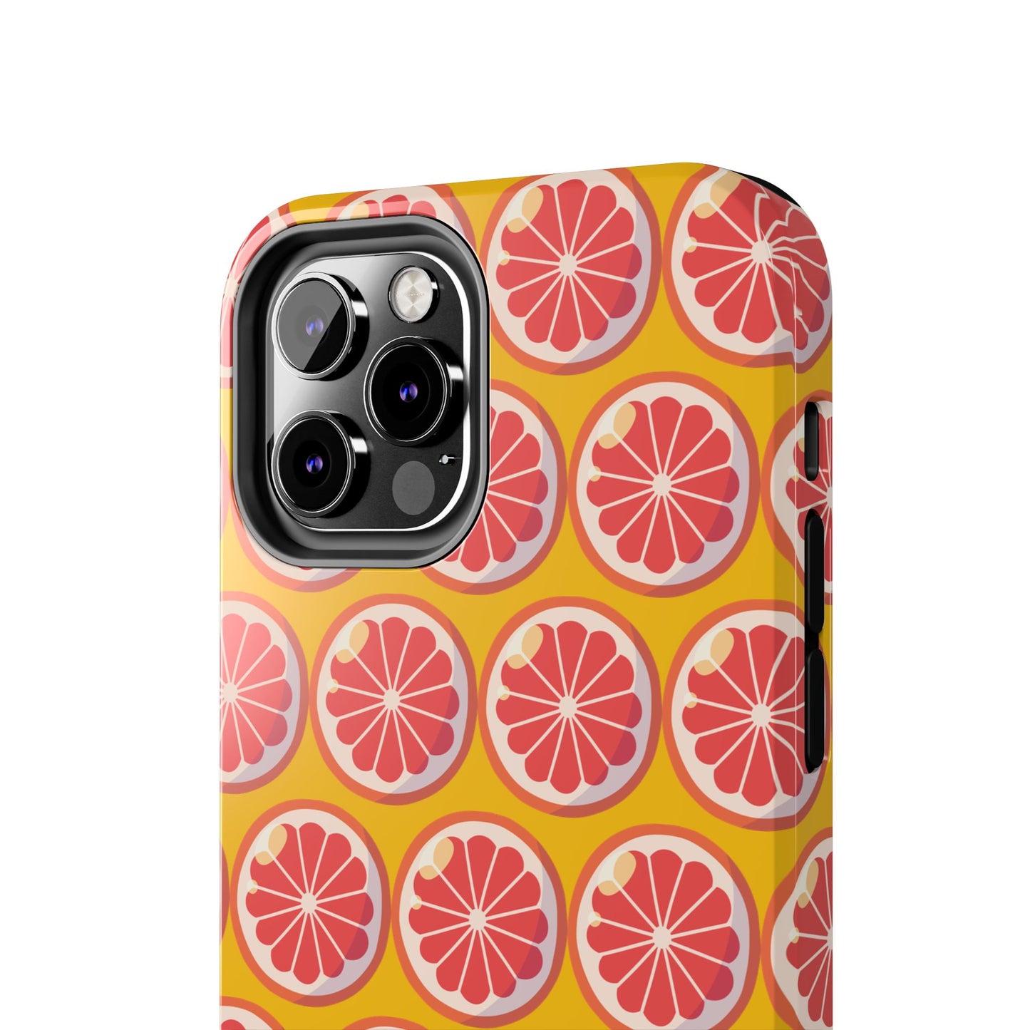 Citrus Pattern Tough Phone Case - Bright Grapefruit Design - for iPhone