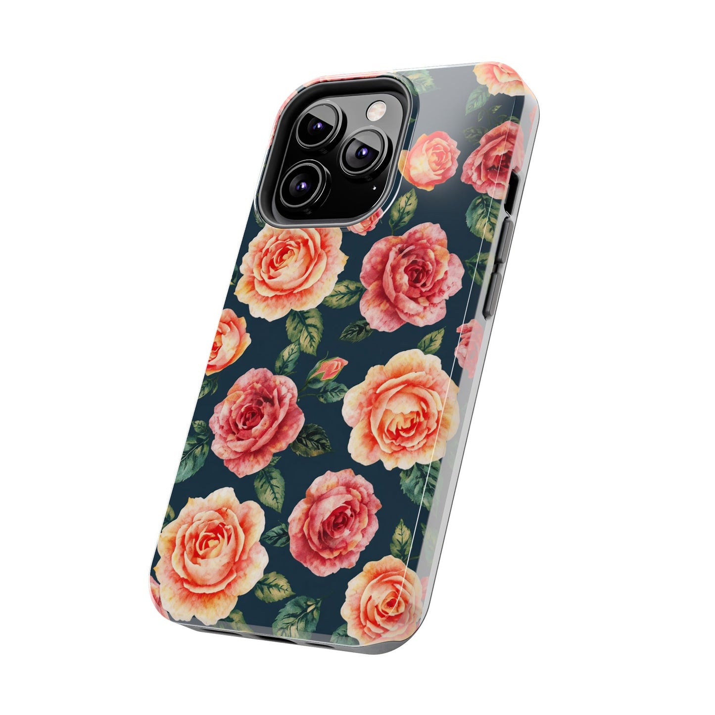 Floral Tough Phone Cases - Durable & Stylish New Age Rose Design - for iPhone