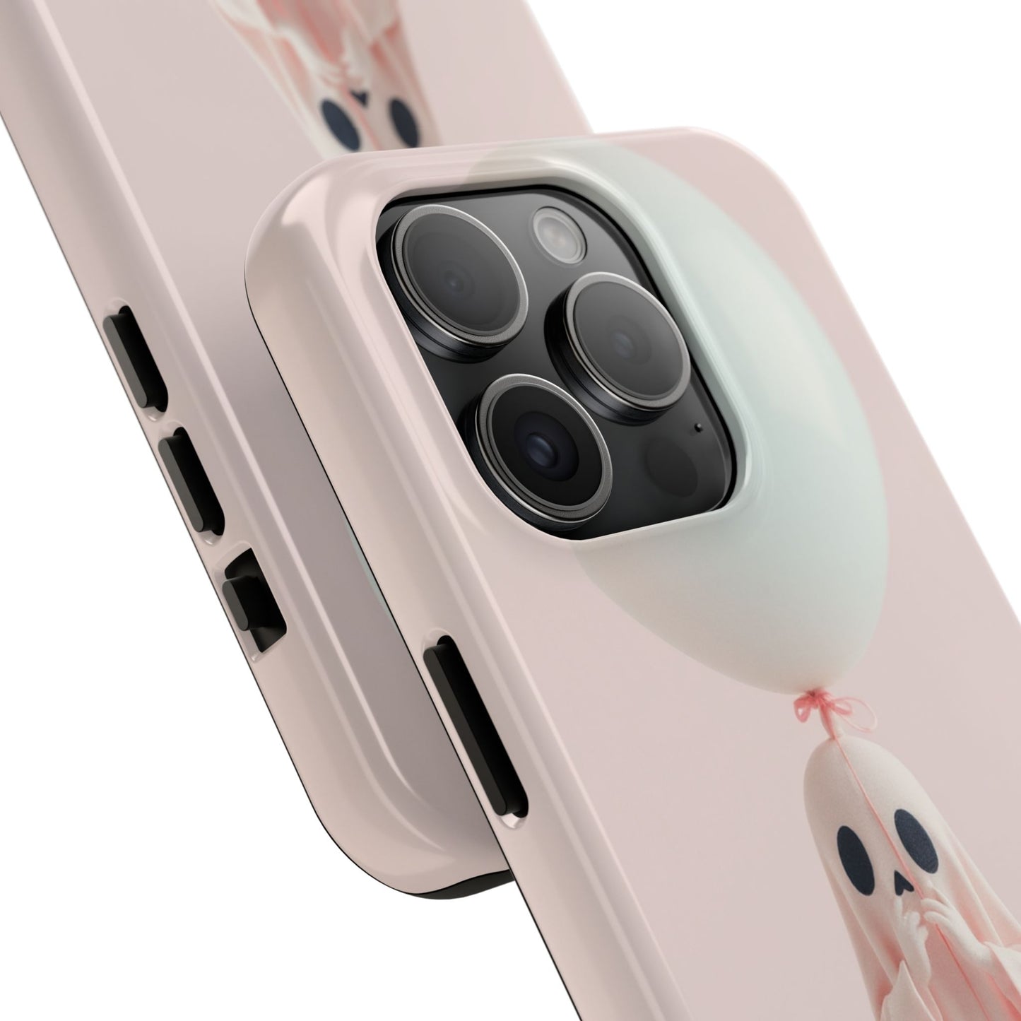 Cute Ghost Phone Case with Balloon - Tough Protection for Spooky Vibes