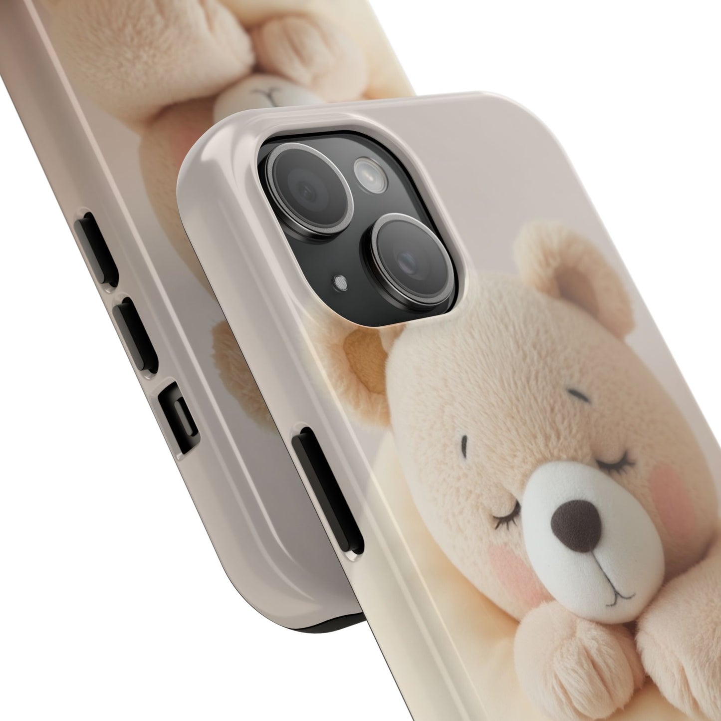 Cute Bear Tough Phone Case - Adorable Baby Animal Design for Kids & Adults