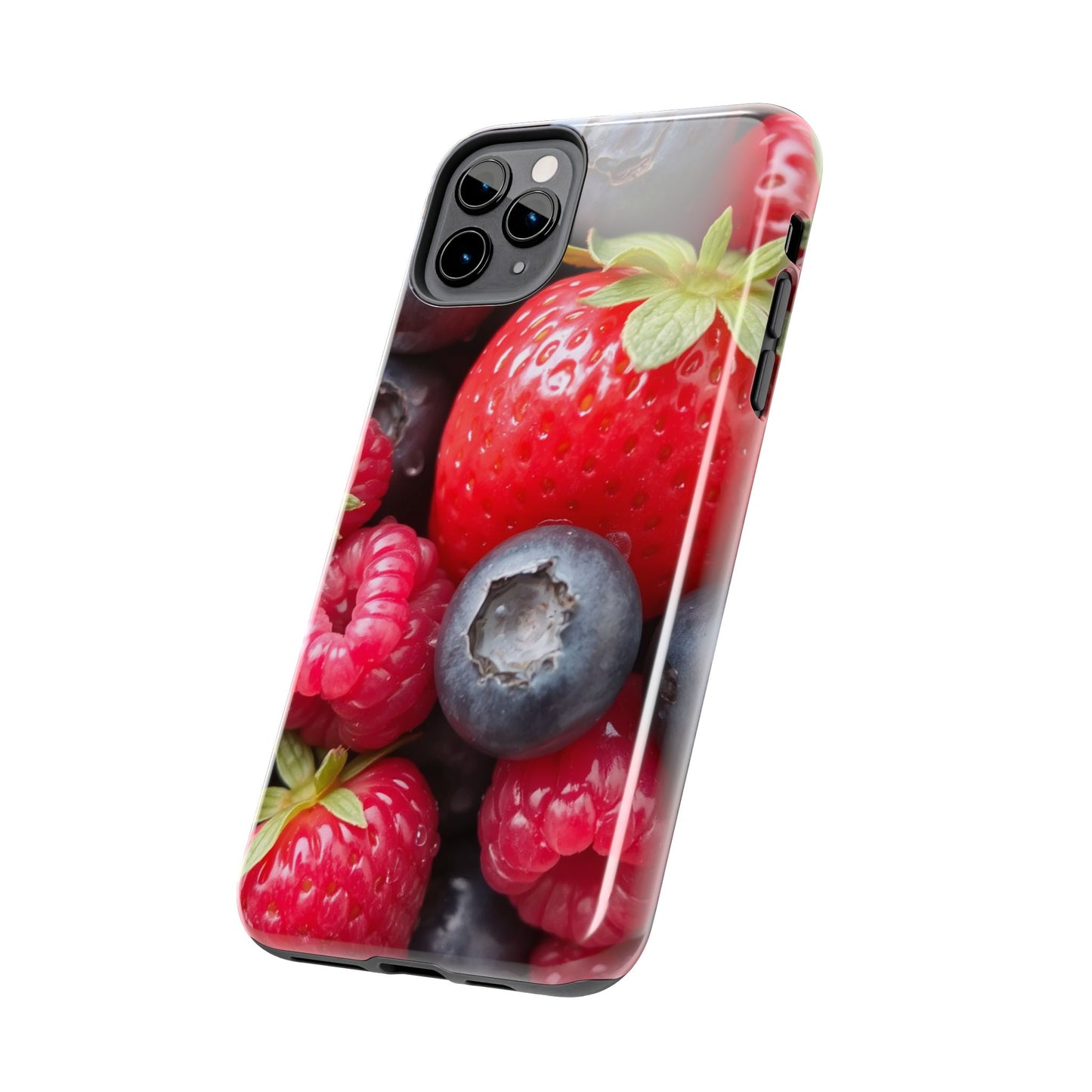 Fruit-Themed Tough Phone Case - Berry Burst Design