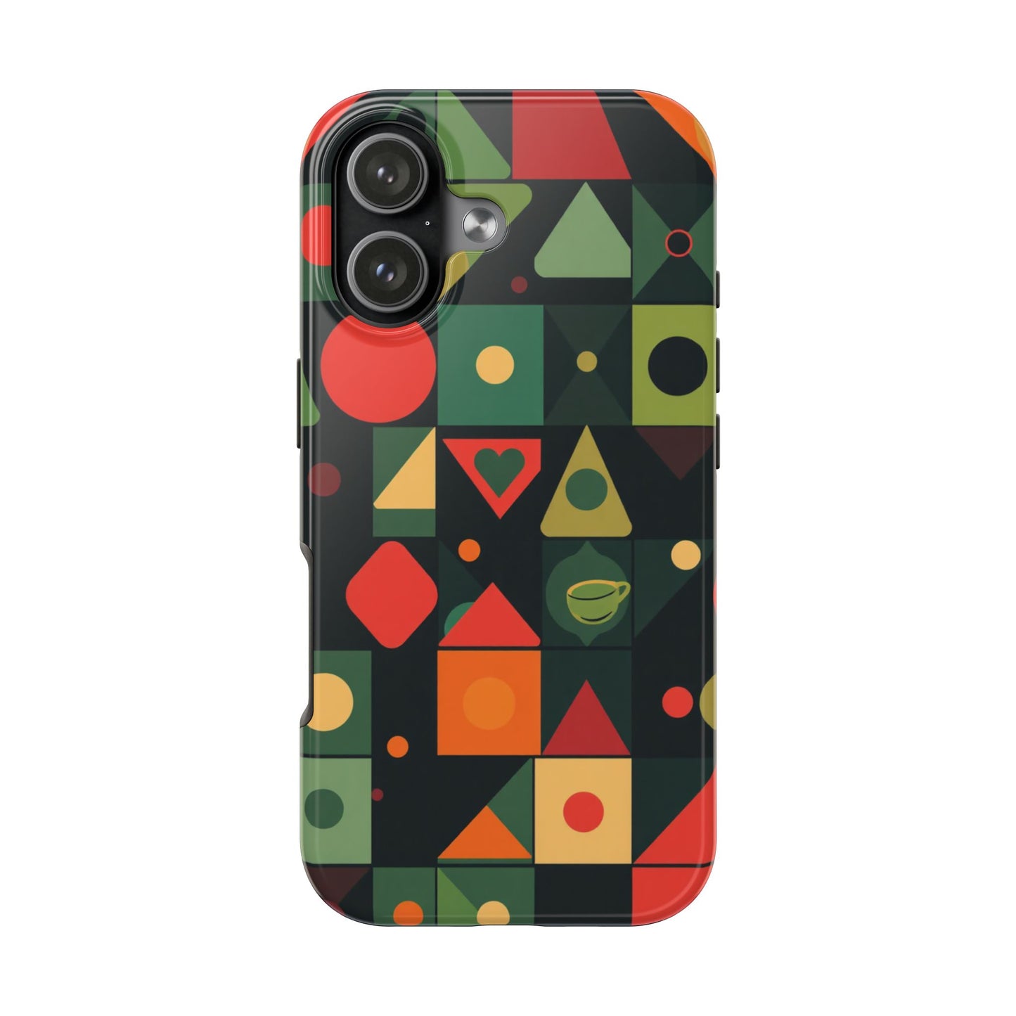 Vibrant Geometric Tough Phone Cases – Stylish Protection for Trendsetters - for iPhone
