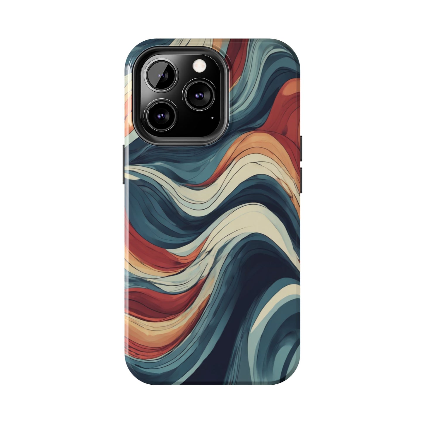 Abstract Wave Tough Phone Case | Stylish Protection for Daily Use - for iPhone