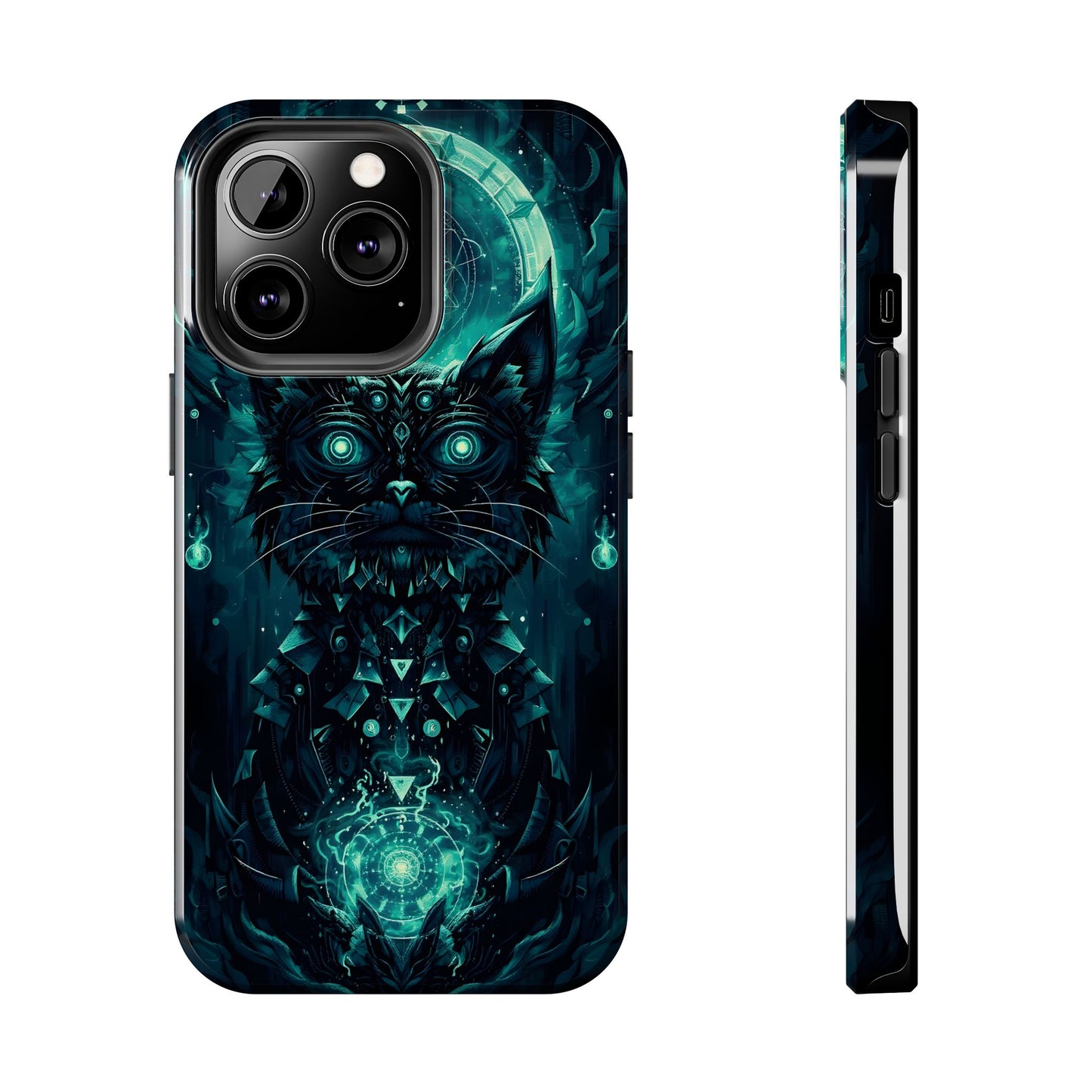Mystical Dark Cat Phone Case - Tough Protective Cover for Cat Lovers - for iPhone