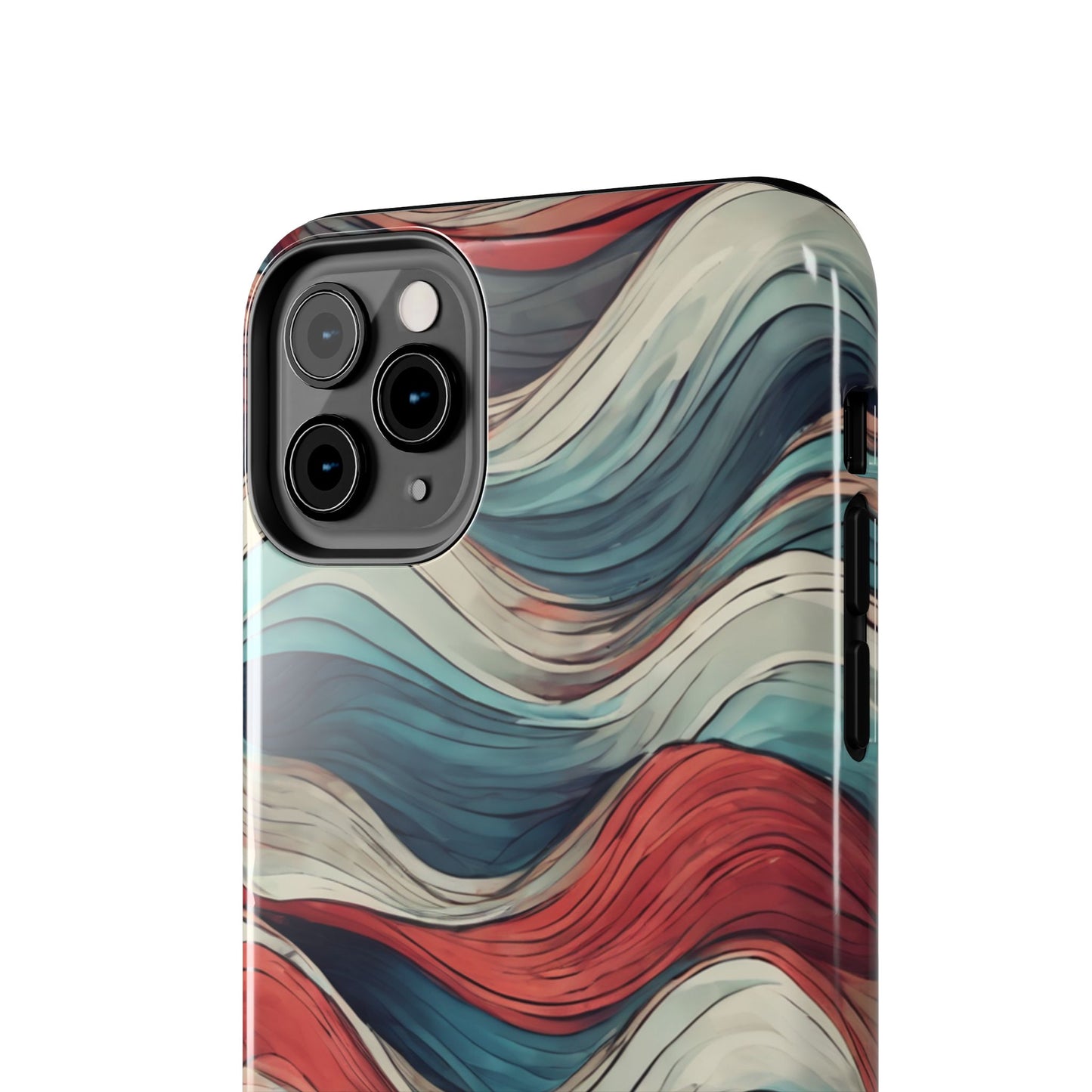Abstract Waves Tough Phone Case - Stylish & Durable Phone Protection - for iPhone
