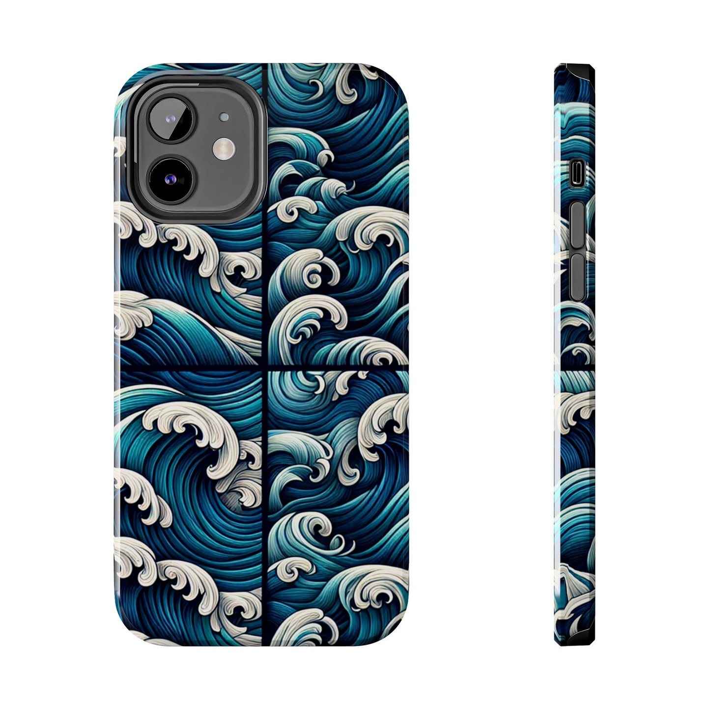 Ocean Waves Tough Phone Case - Durable Protection with Artistic Design - for iPhone