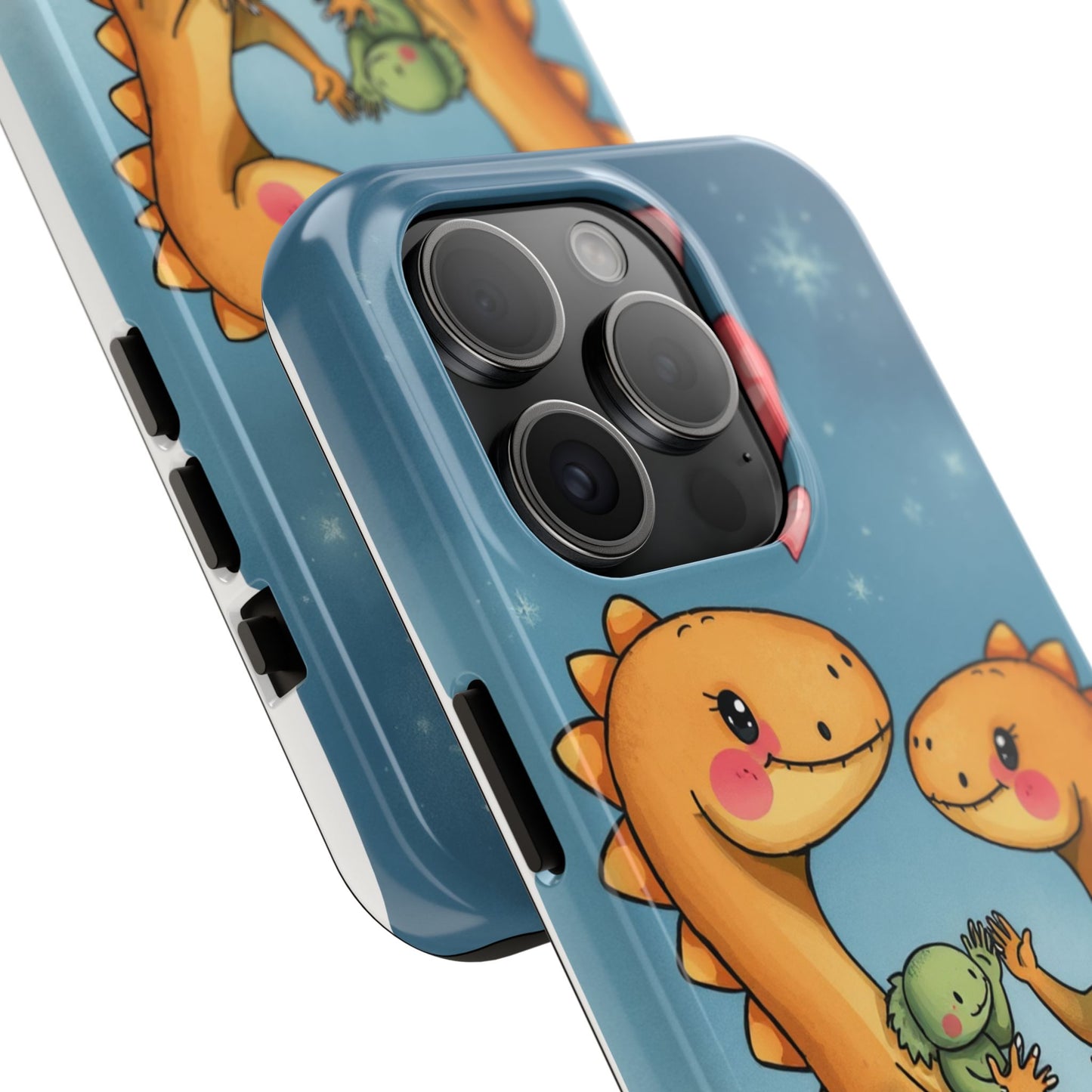 Dino Love Tough Phone Case - Cute & Durable Design for Kids & Parents