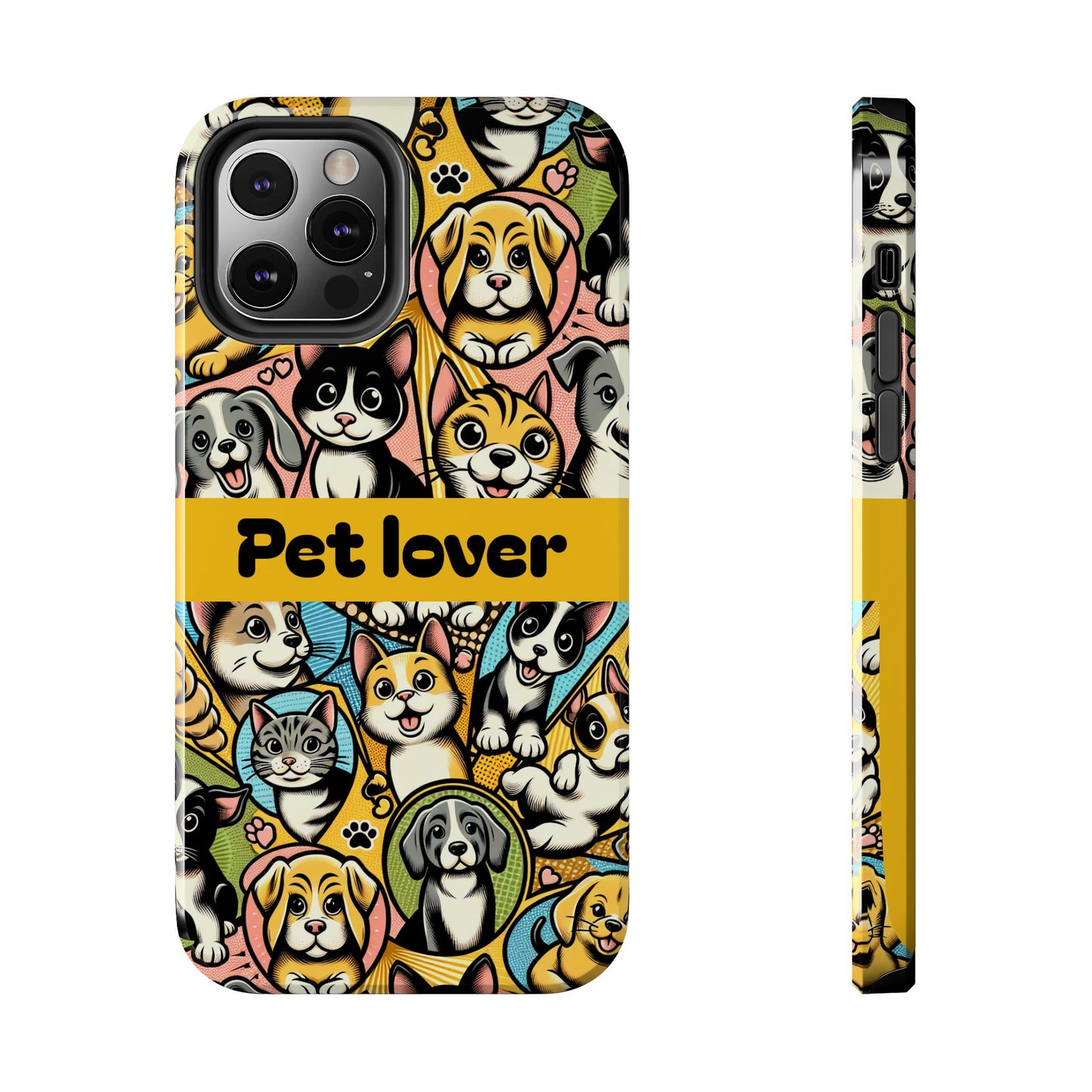 Pet Lover Tough Phone Case - Colorful Animal Design - for iPhone