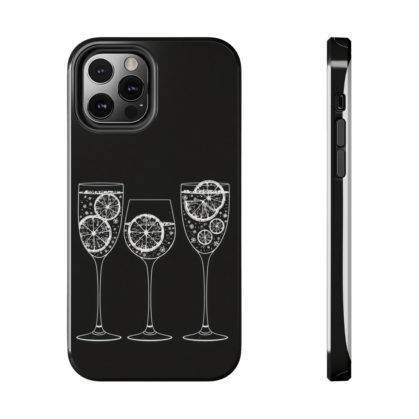 Stylish Tough Phone Cases with Citrus Glass Design, Protective Cases for Parties, Summer Events, and Everyday Use
