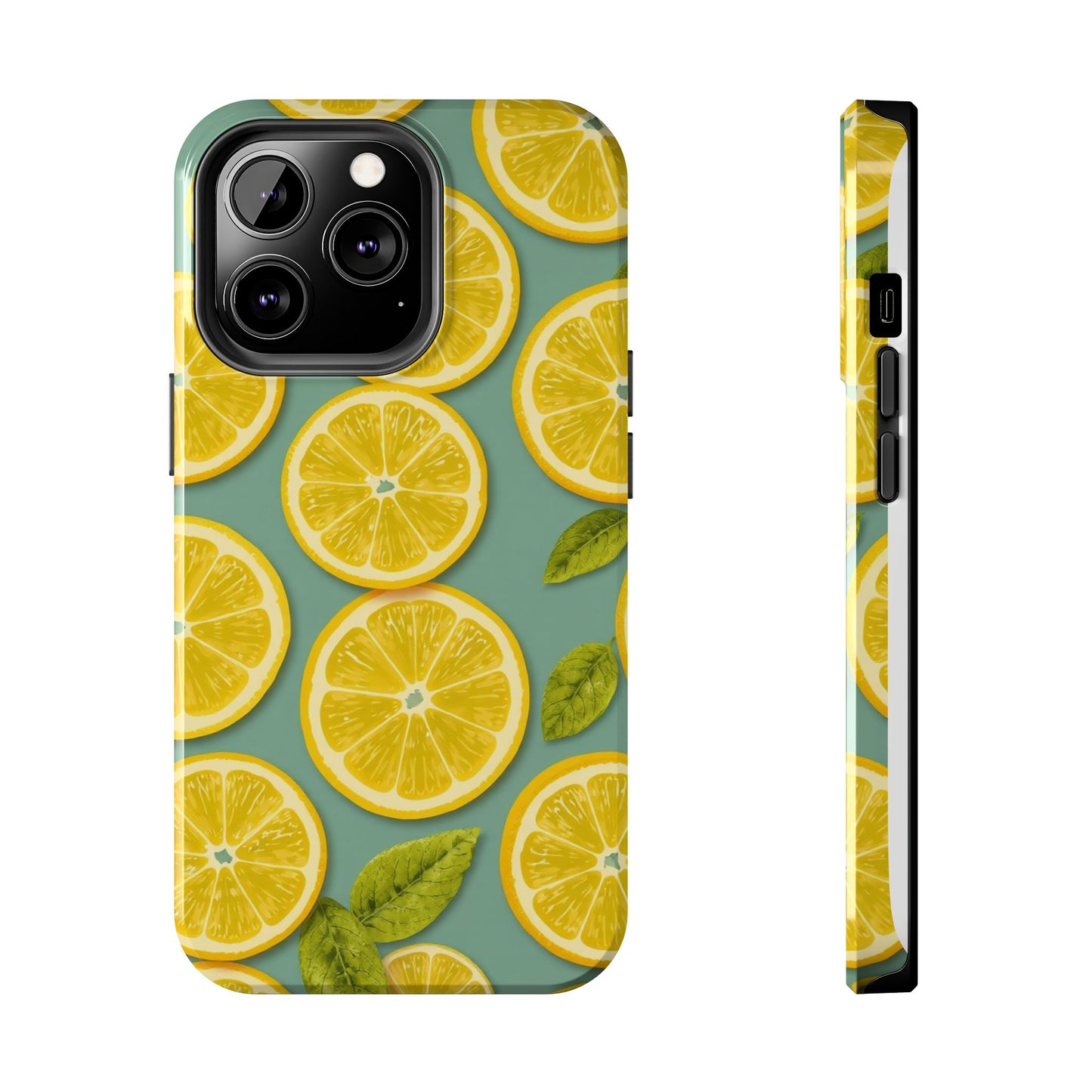 Tough Lemon Pattern Phone Case - Vibrant Citrus Design for Summer Vibes - for iPhone