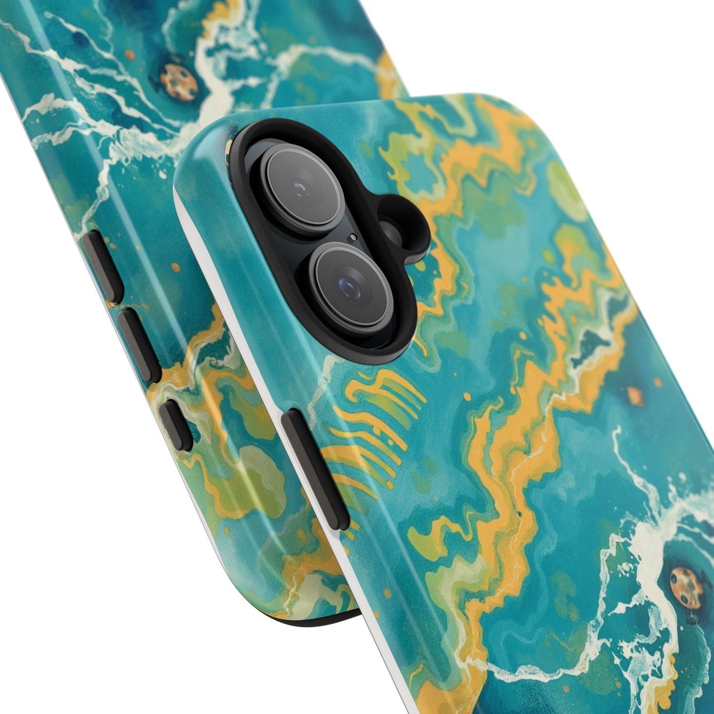 Ocean Wave Tough Phone Case – Durable Protection with Abstract Art Design