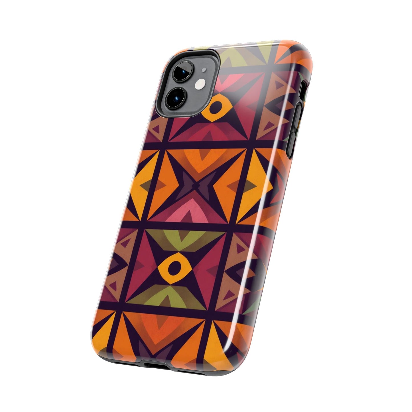 Vibrant Tribal Geometric Tough Phone Case - Colorful Protection for Your iPhone