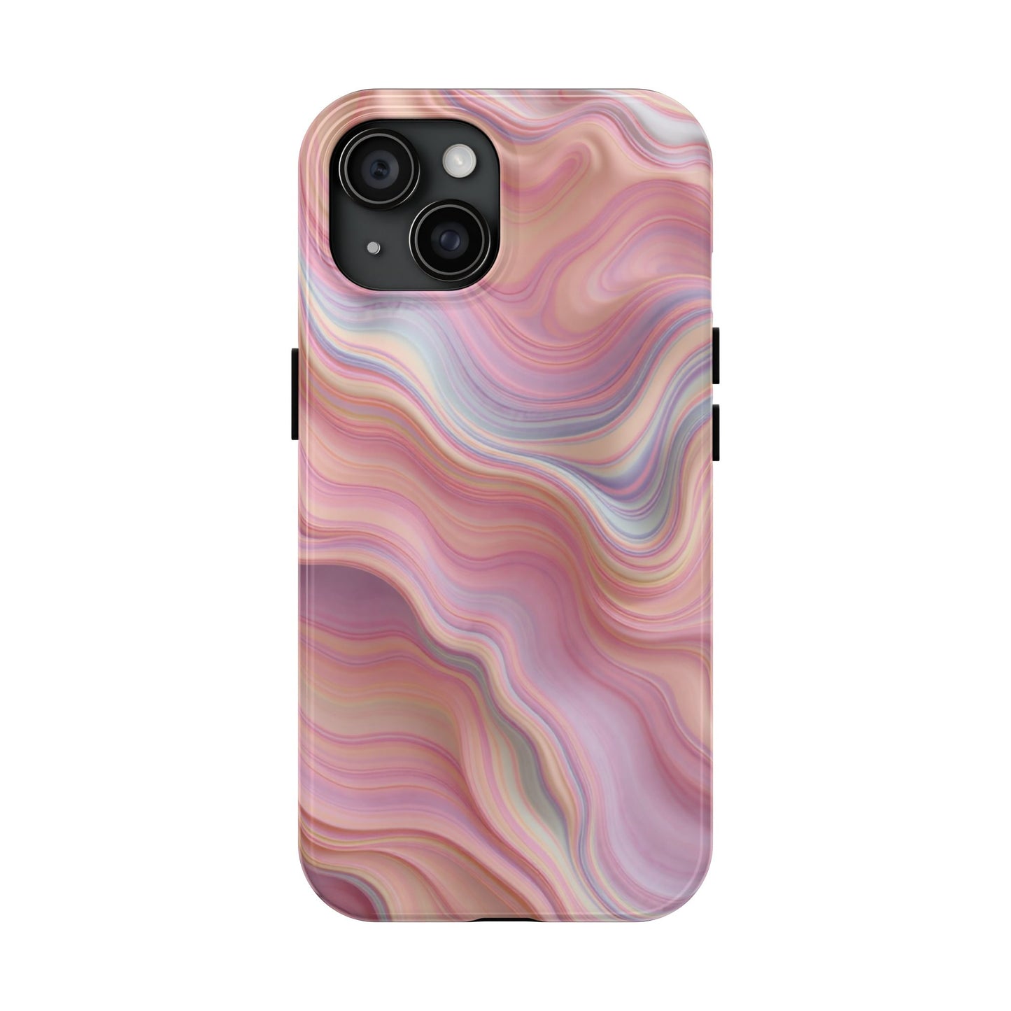 Stylish Tough Phone Cases - Abstract Pink Marble Design