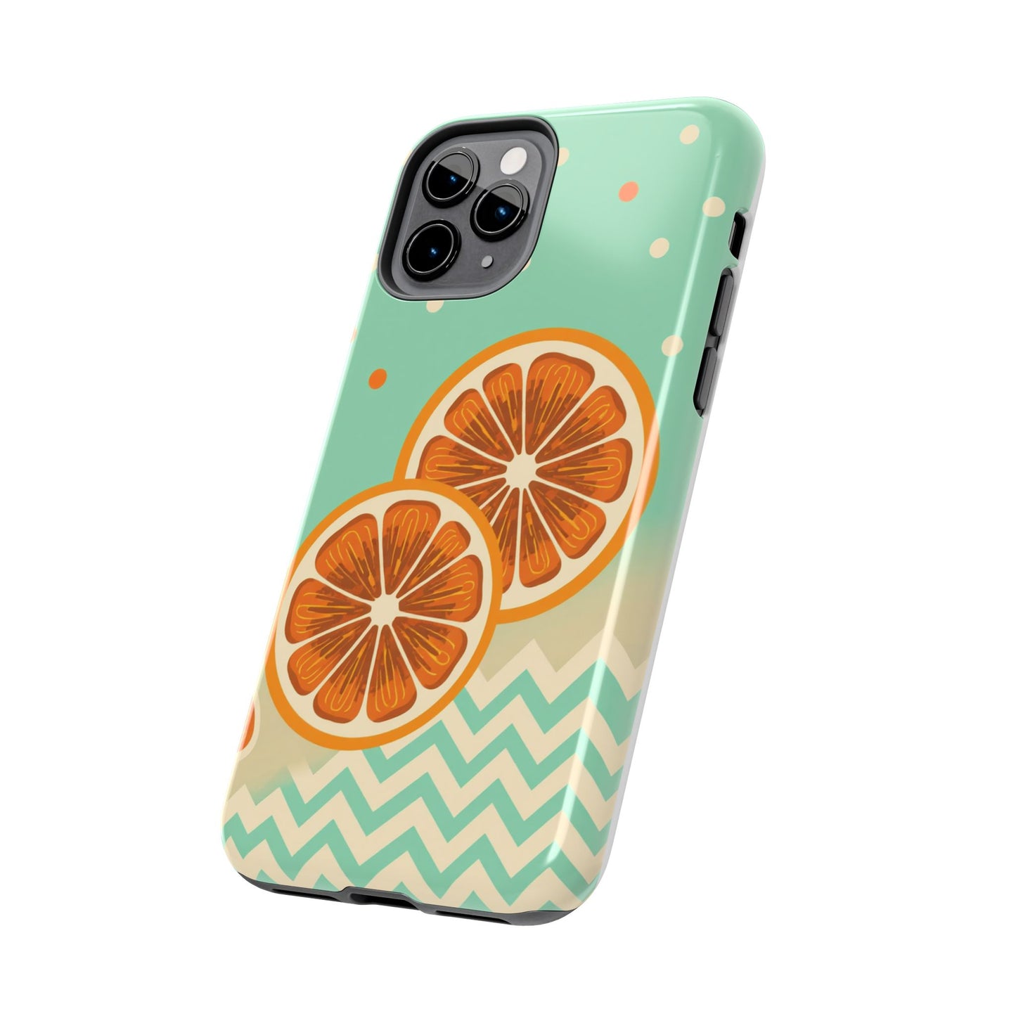 Citrus Vibe Tough Phone Case - Fun Orange Slice Design