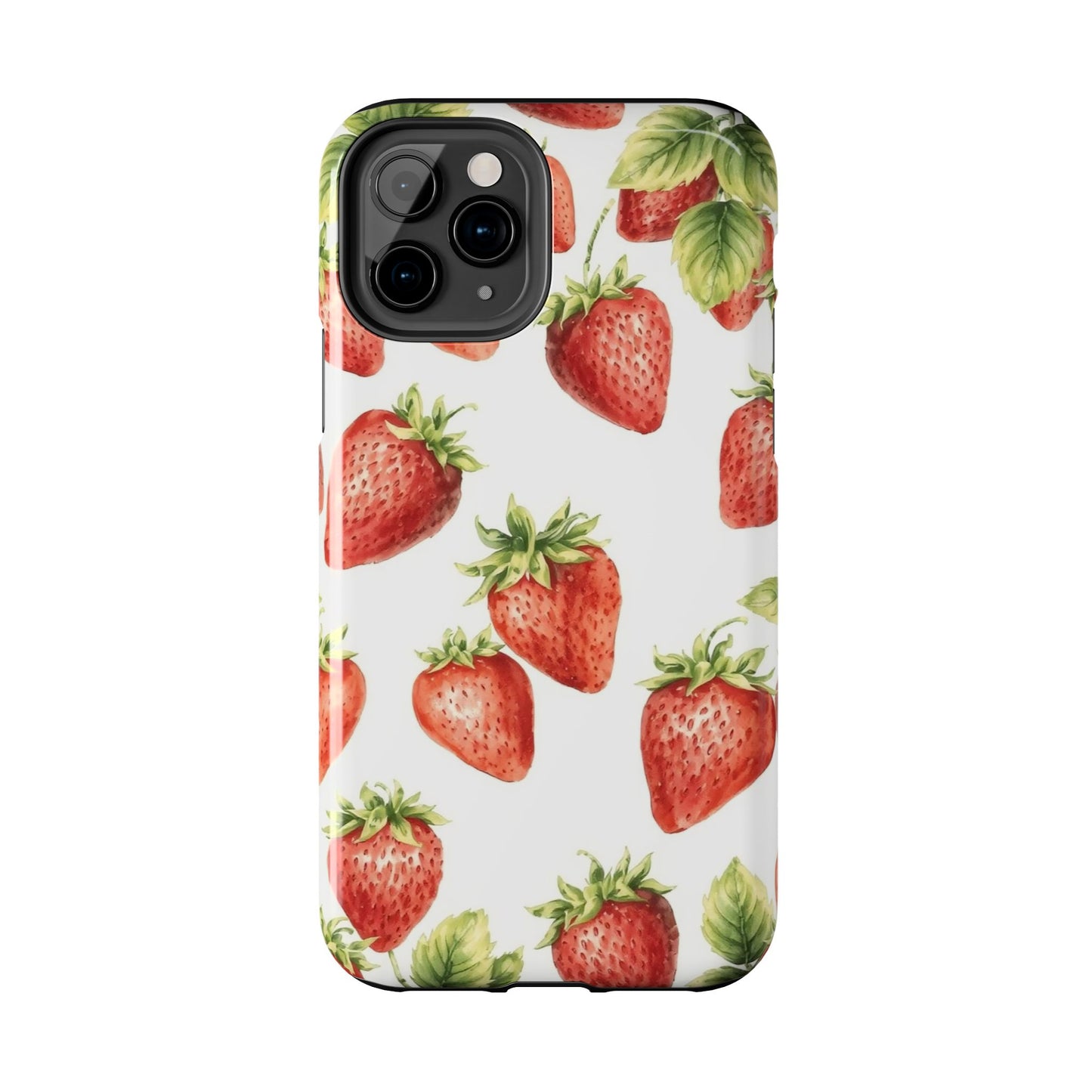 Strawberry Tough Phone Case - Durable Protection with a Fresh Design - for iPhone