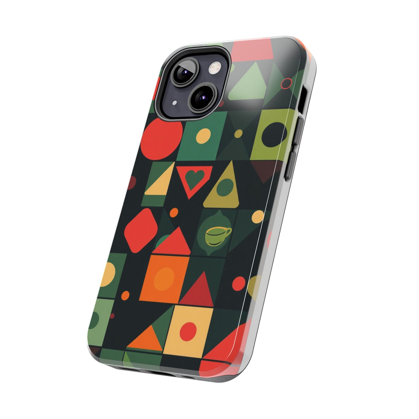 Vibrant Geometric Tough Phone Cases – Stylish Protection for Trendsetters - for iPhone