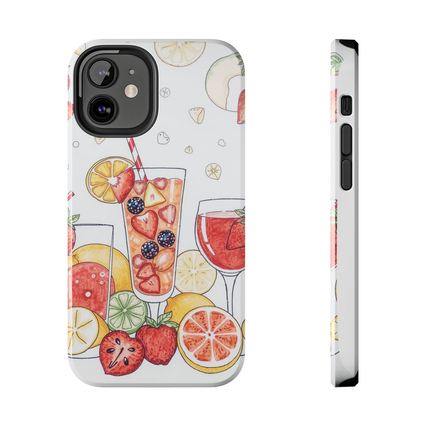 Colorful Fruit Cocktail Tough Phone Case - Perfect for Summer Vibes