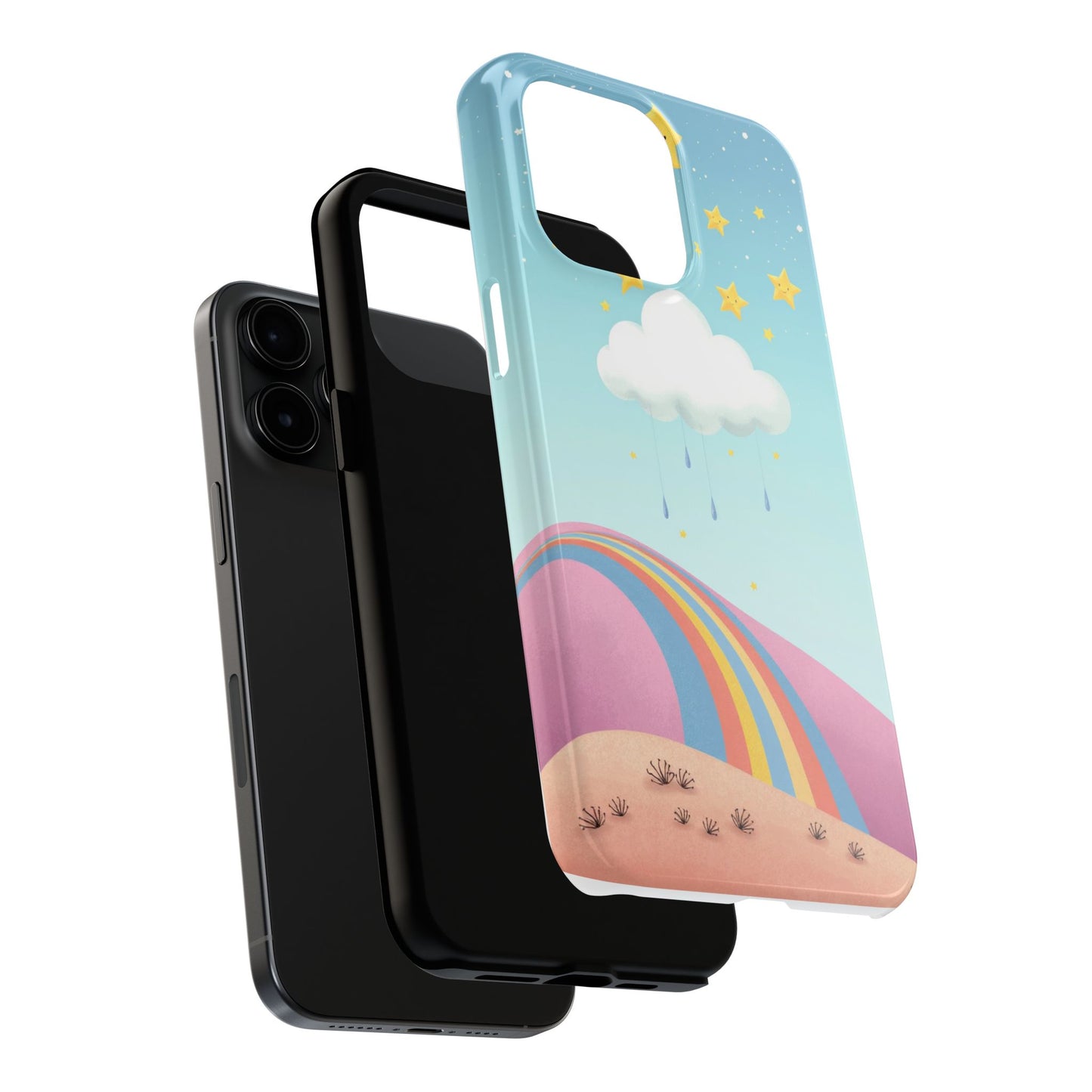 Colorful Rainbow Phone Case - Durable Tough Design for Adventurers