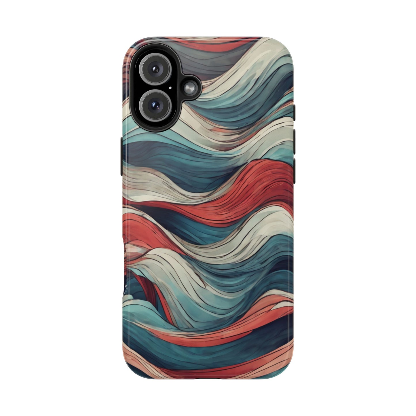 Abstract Waves Tough Phone Case - Stylish & Durable Phone Protection - for iPhone