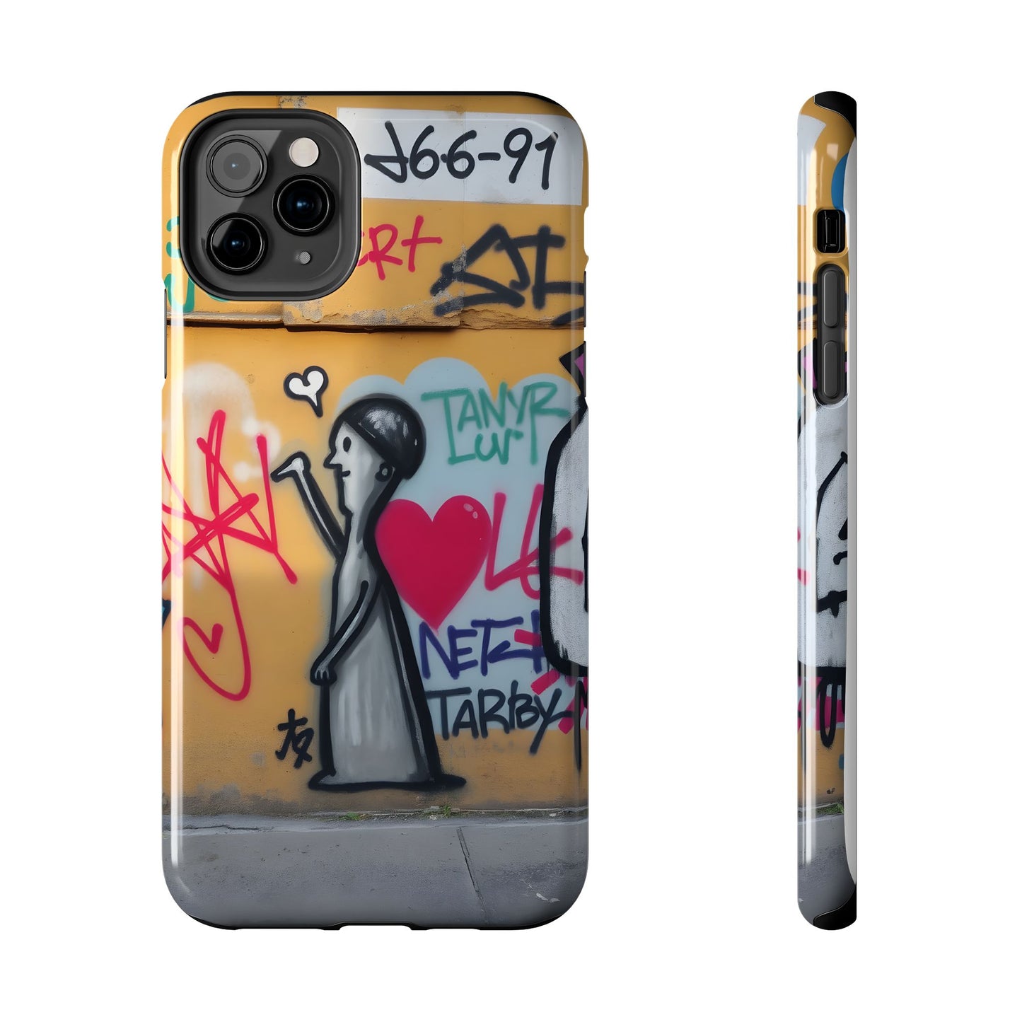 Urban Cupid Graffiti Tough Phone Case - Durable Protection with Street Art Vibe - for iPhone