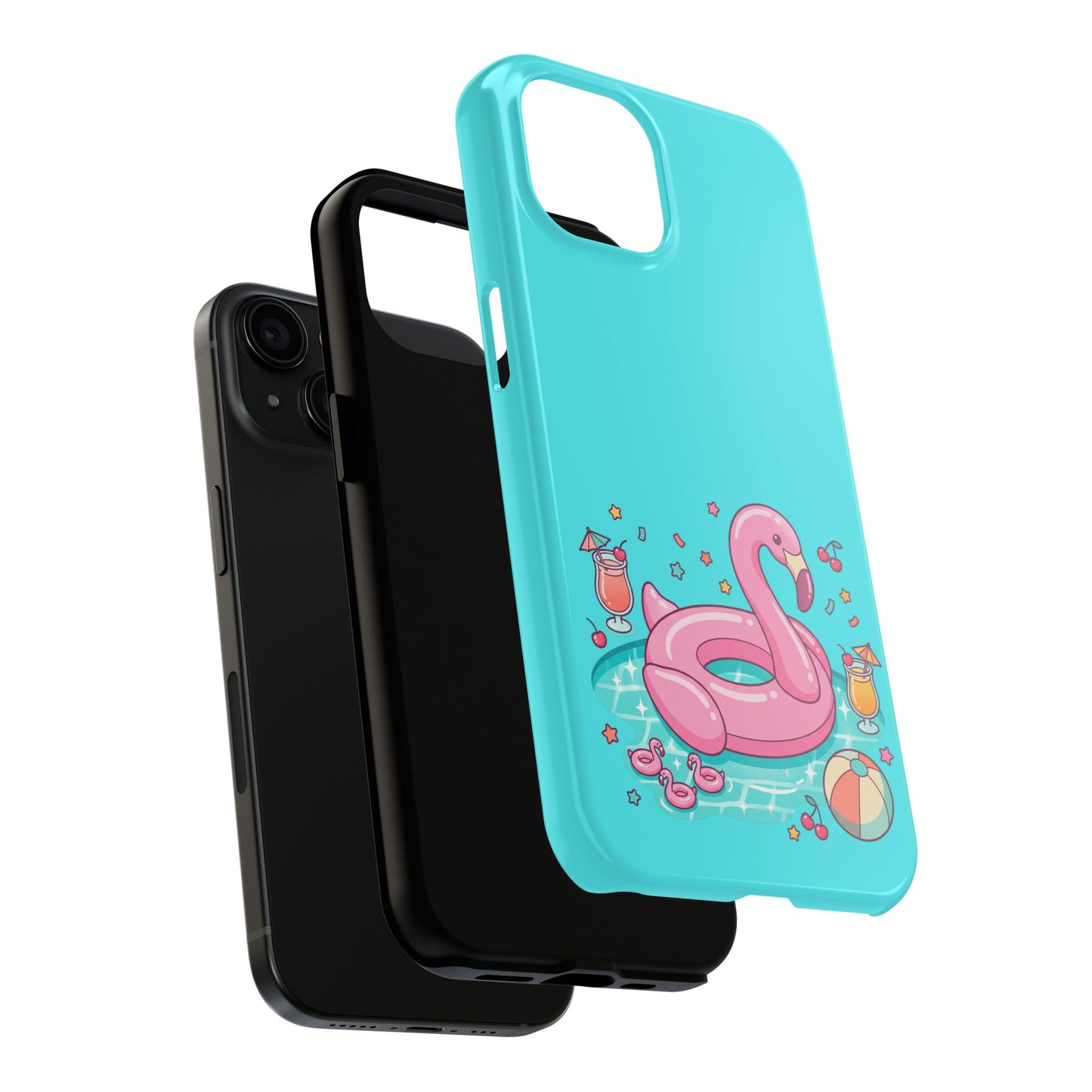 Flamingo Pool Party iPhone Case