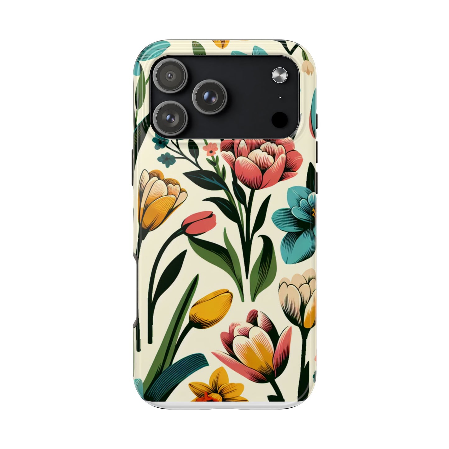 Floral Tough Phone Case - Vibrant Flower Design for Stylish Protection - for iPhone