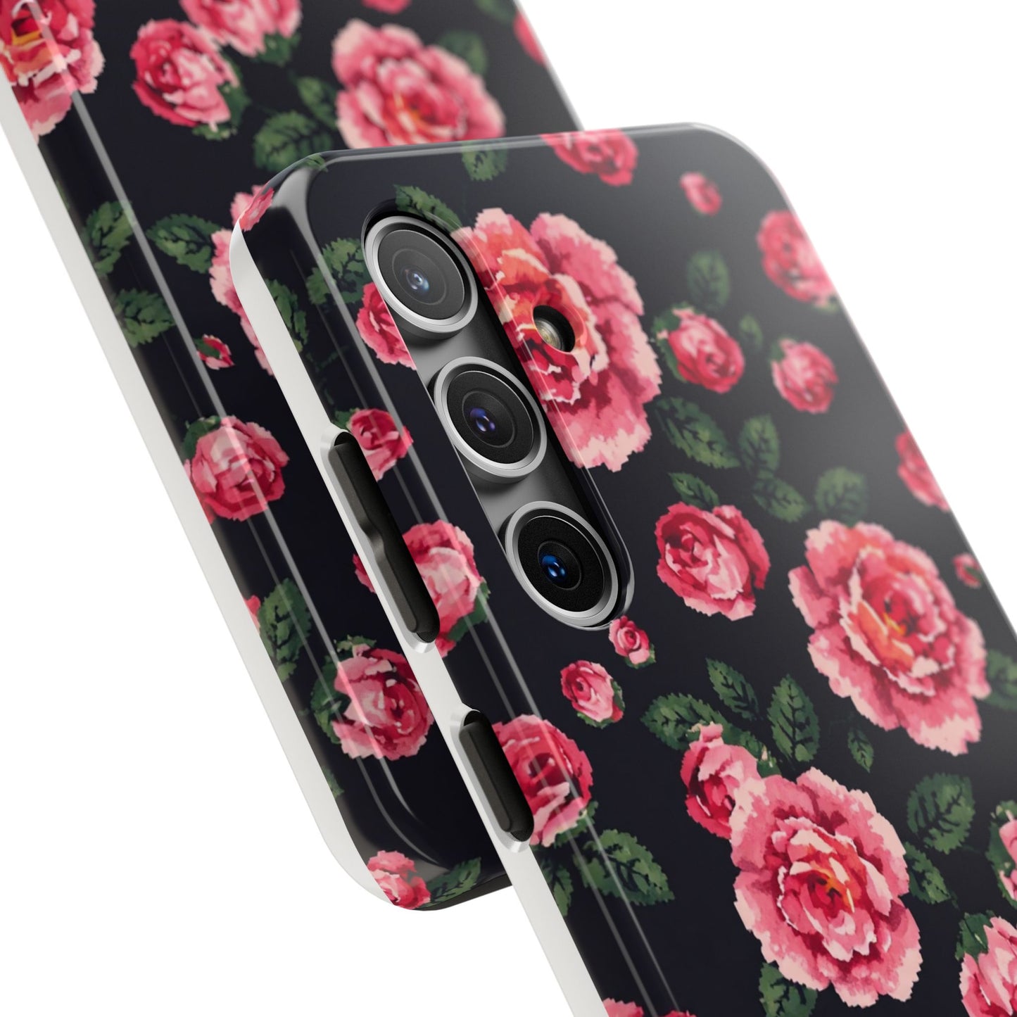 Pixelated Floral Tough Phone Case - Elegant Rose Design for Protection & Style - for iPhone