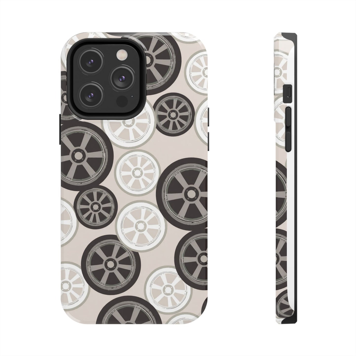 Racing Wheel Design Tough Phone Case – Durable Protection for Automotive Enthusiasts