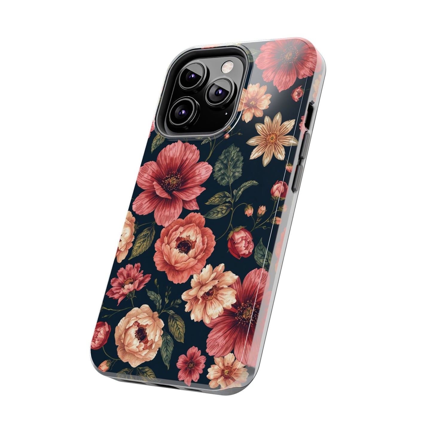 Spring Power! Floral Tough Phone Case - Durable Protection with Elegant Flower Design - for iPhone