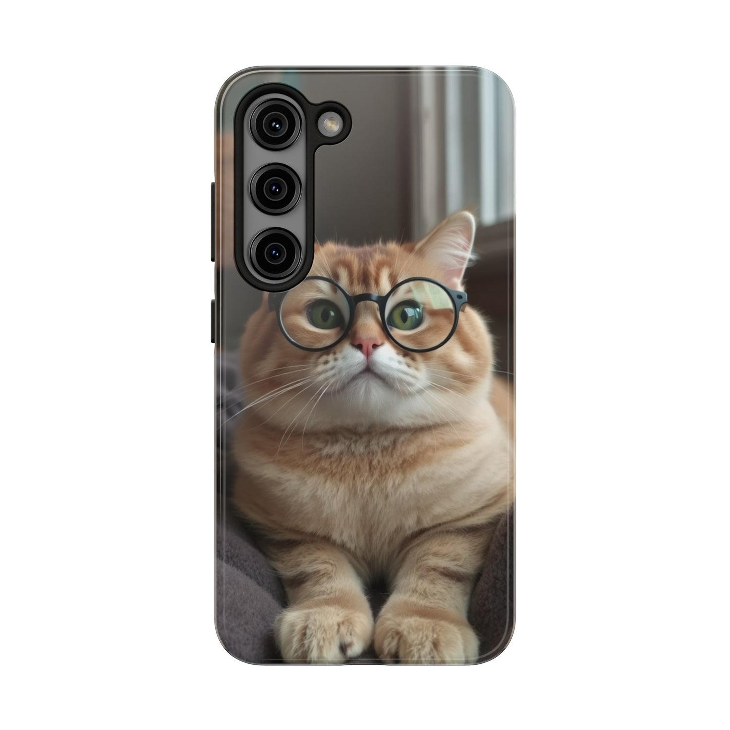 Cute Cat Glasses Tough Phone Case - Fun & Stylish Protection for Cat Lovers