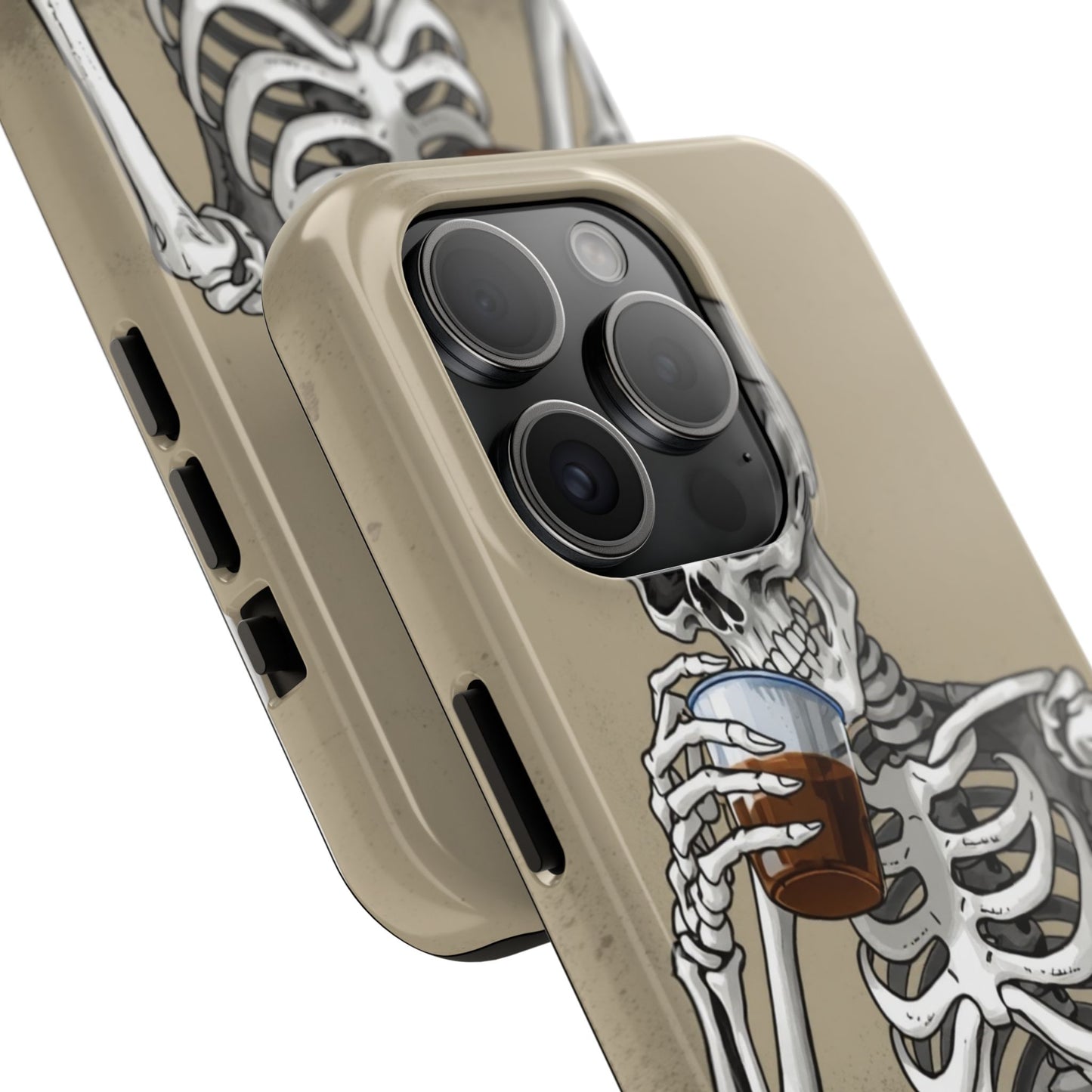 Funny Skeleton Phone Case - 'Same Soul, Different Day' Tough Cover