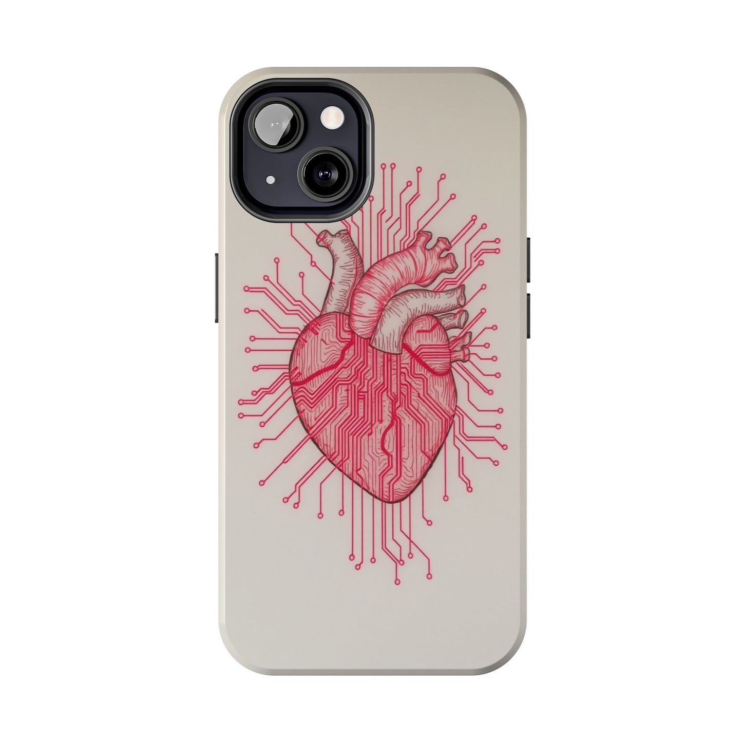 Heart Circuit Tough Phone Case – Unique Tech-Inspired Design for Tech Lovers