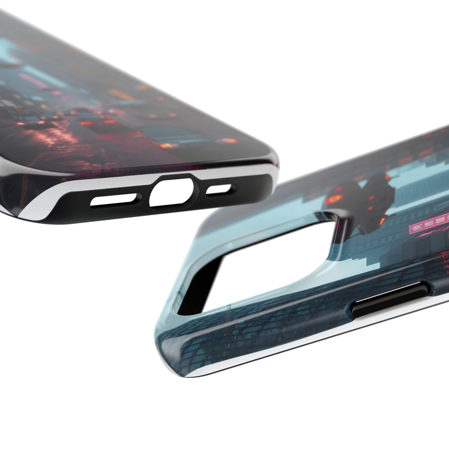 Futuristic City Tough Phone Case - Sci-Fi Design for Urban Explorers