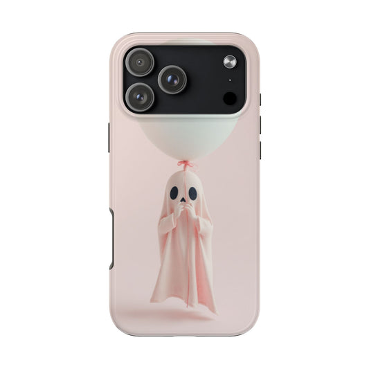 Cute Ghost Phone Case with Balloon - Tough Protection for Spooky Vibes
