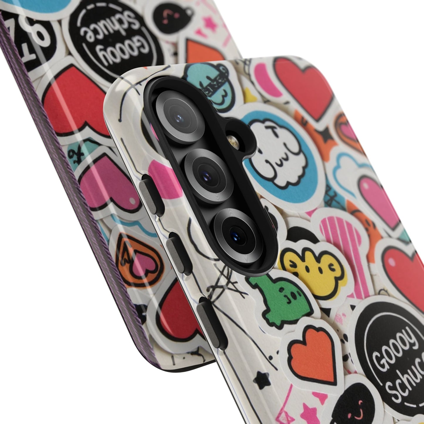 Colorful Stickers Phone Case - Fun & Trendy Tough Phone Cases