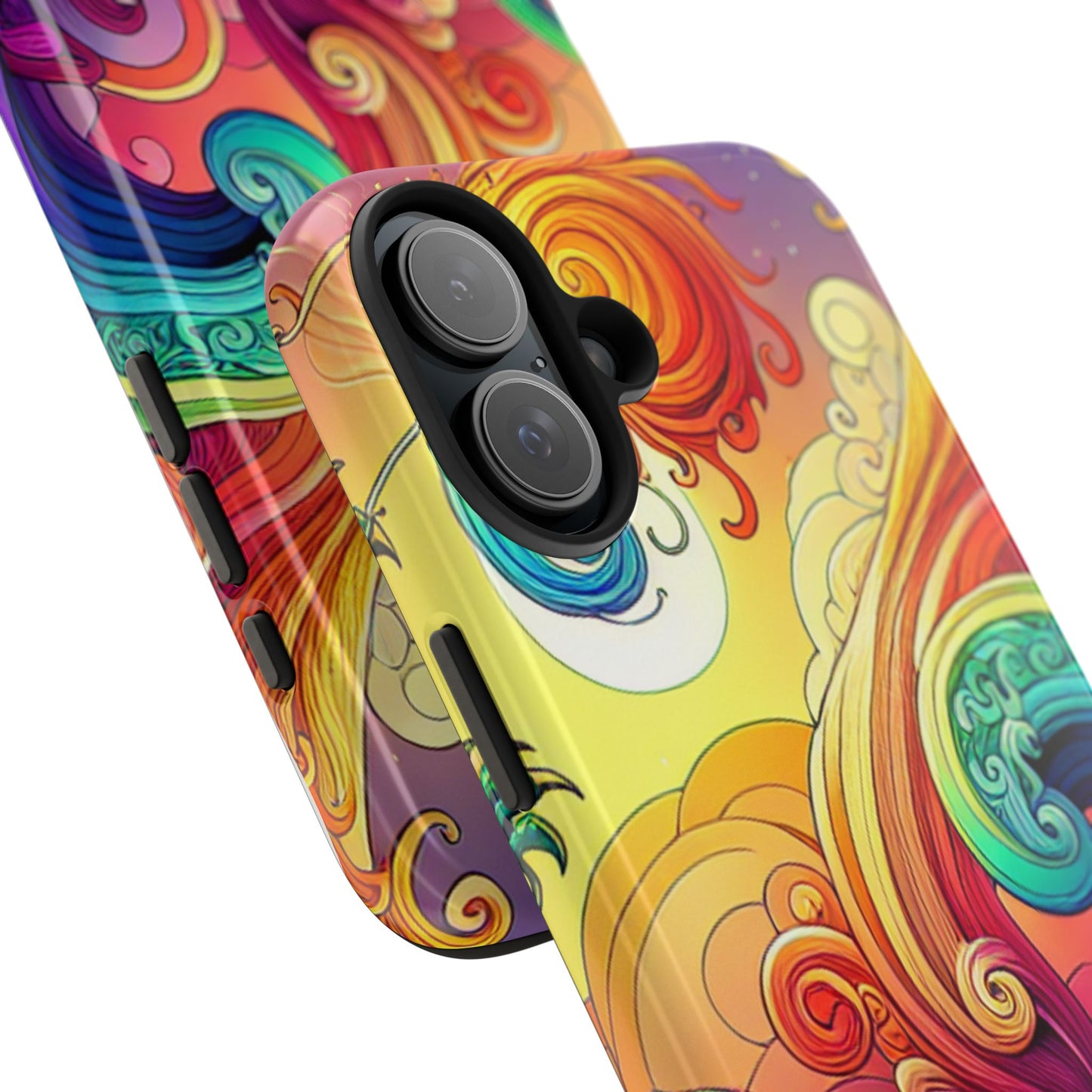 Fantasy Ocean Waves Tough Phone Case - Colorful Protective Cover - for iPhone