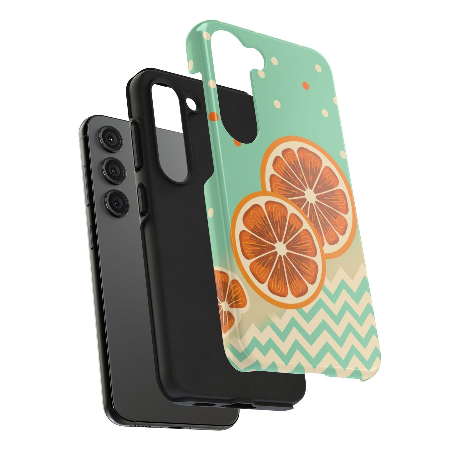 Citrus Vibe Tough Phone Case - Fun Orange Slice Design