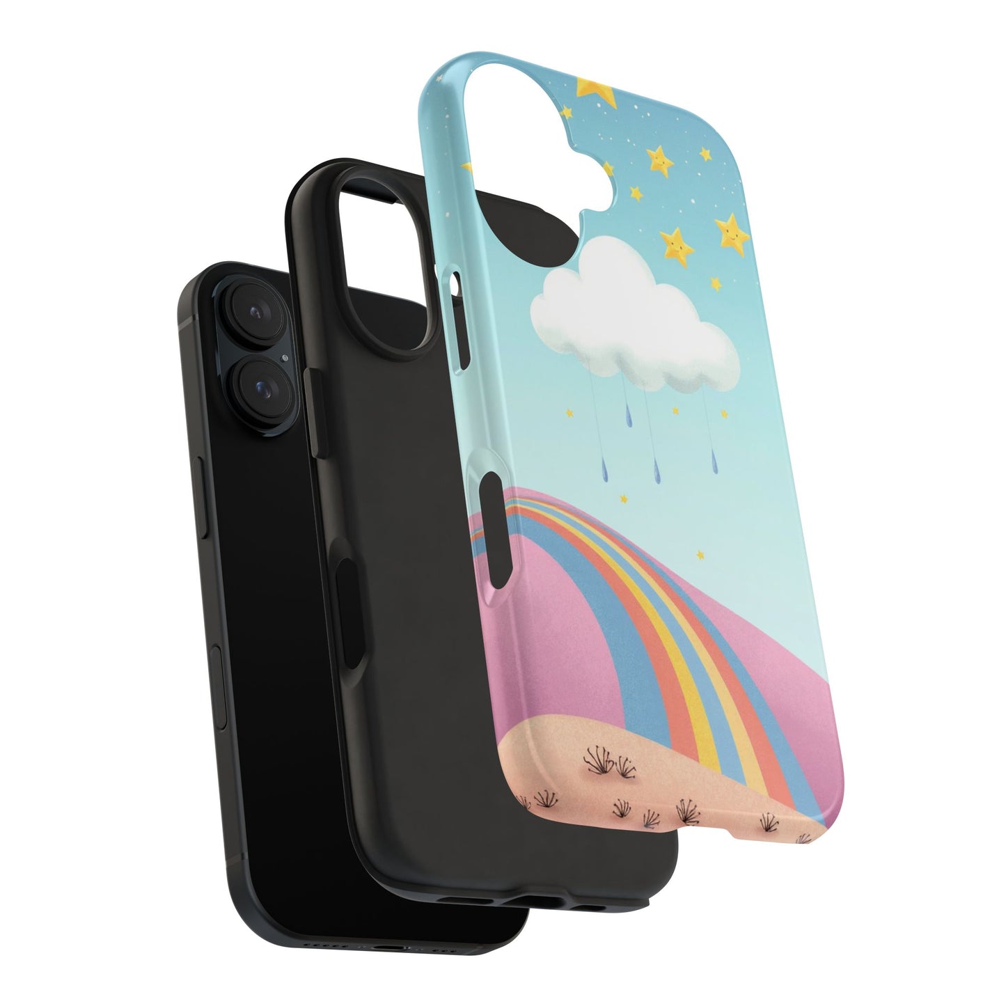 Colorful Rainbow Phone Case - Durable Tough Design for Adventurers