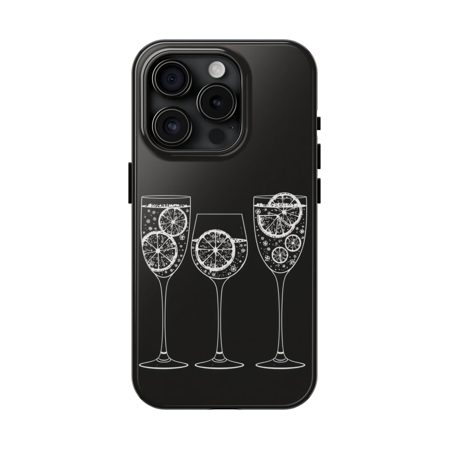 Stylish Tough Phone Cases with Citrus Glass Design, Protective Cases for Parties, Summer Events, and Everyday Use