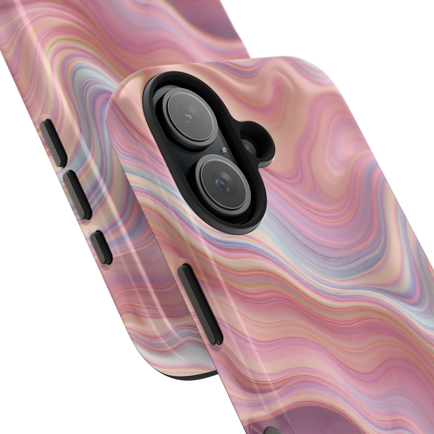 Stylish Tough Phone Cases - Abstract Pink Marble Design